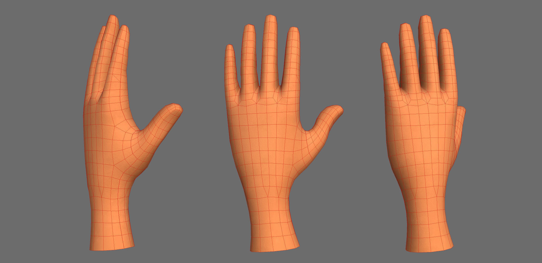 Character - Cartoon Hand Pack Bundle Low-poly 3D model_36