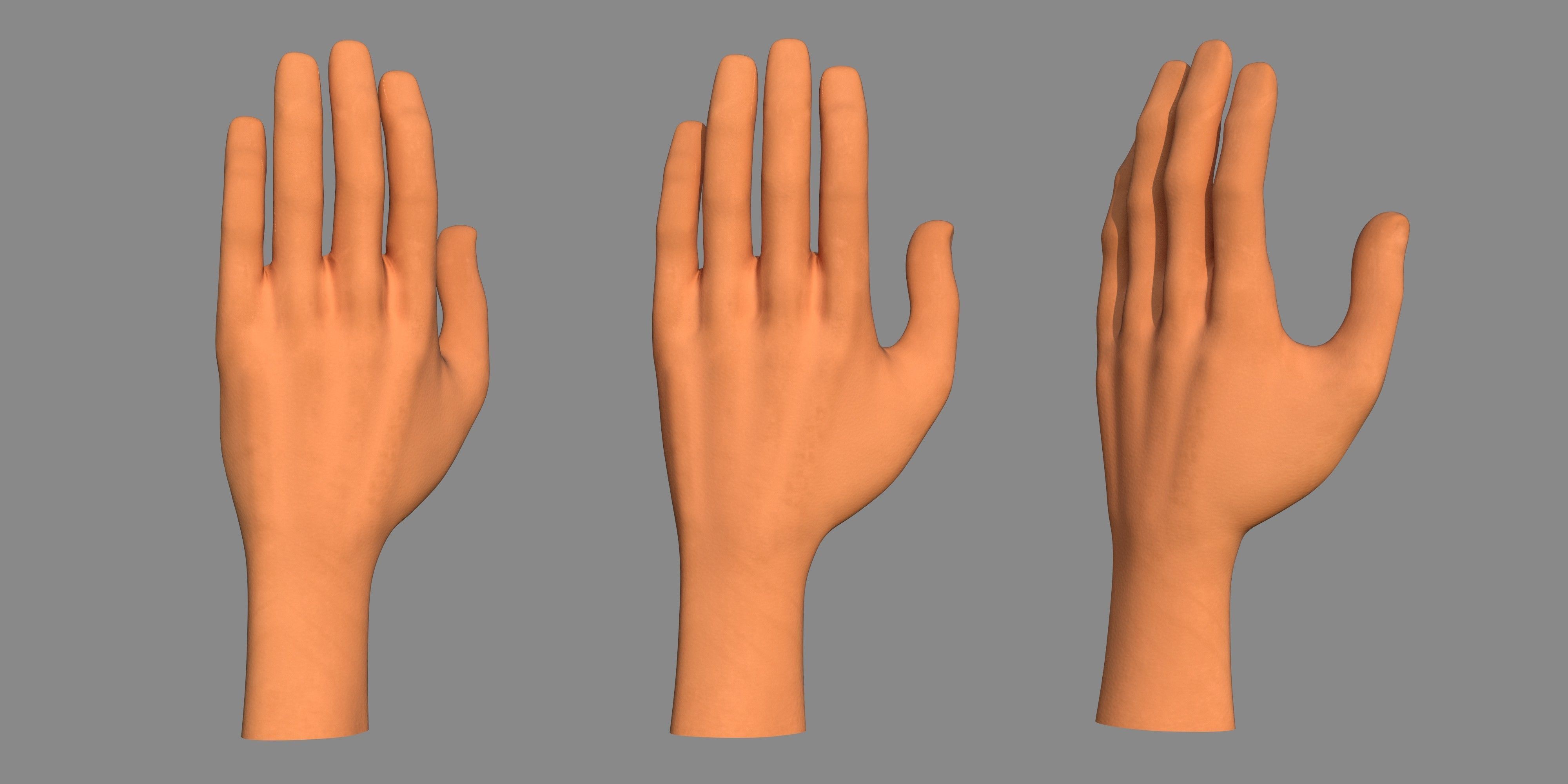 Character - Cartoon Hand Pack Bundle Low-poly 3D model_18