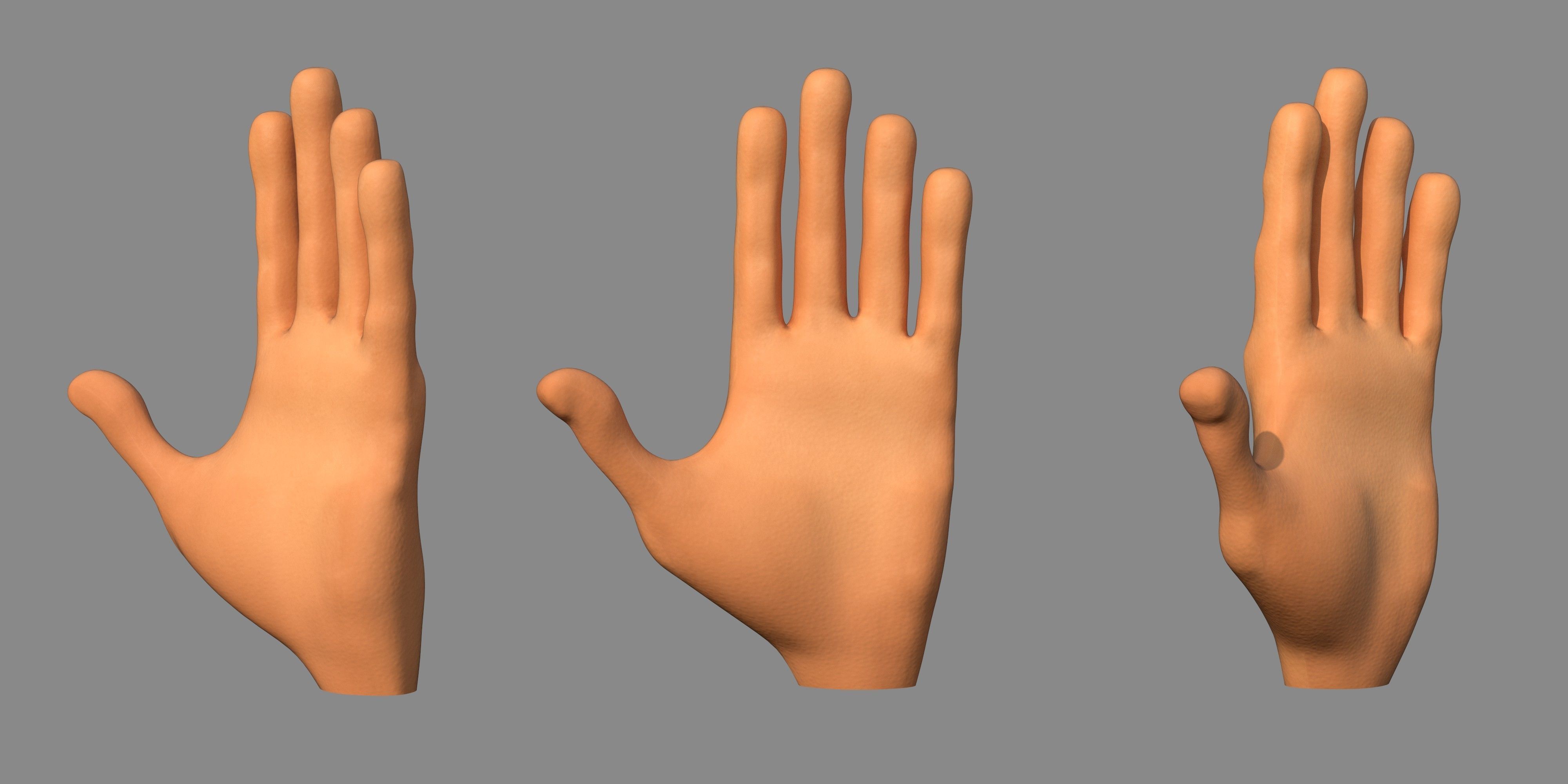 Character - Cartoon Hand Pack Bundle Low-poly 3D model_3