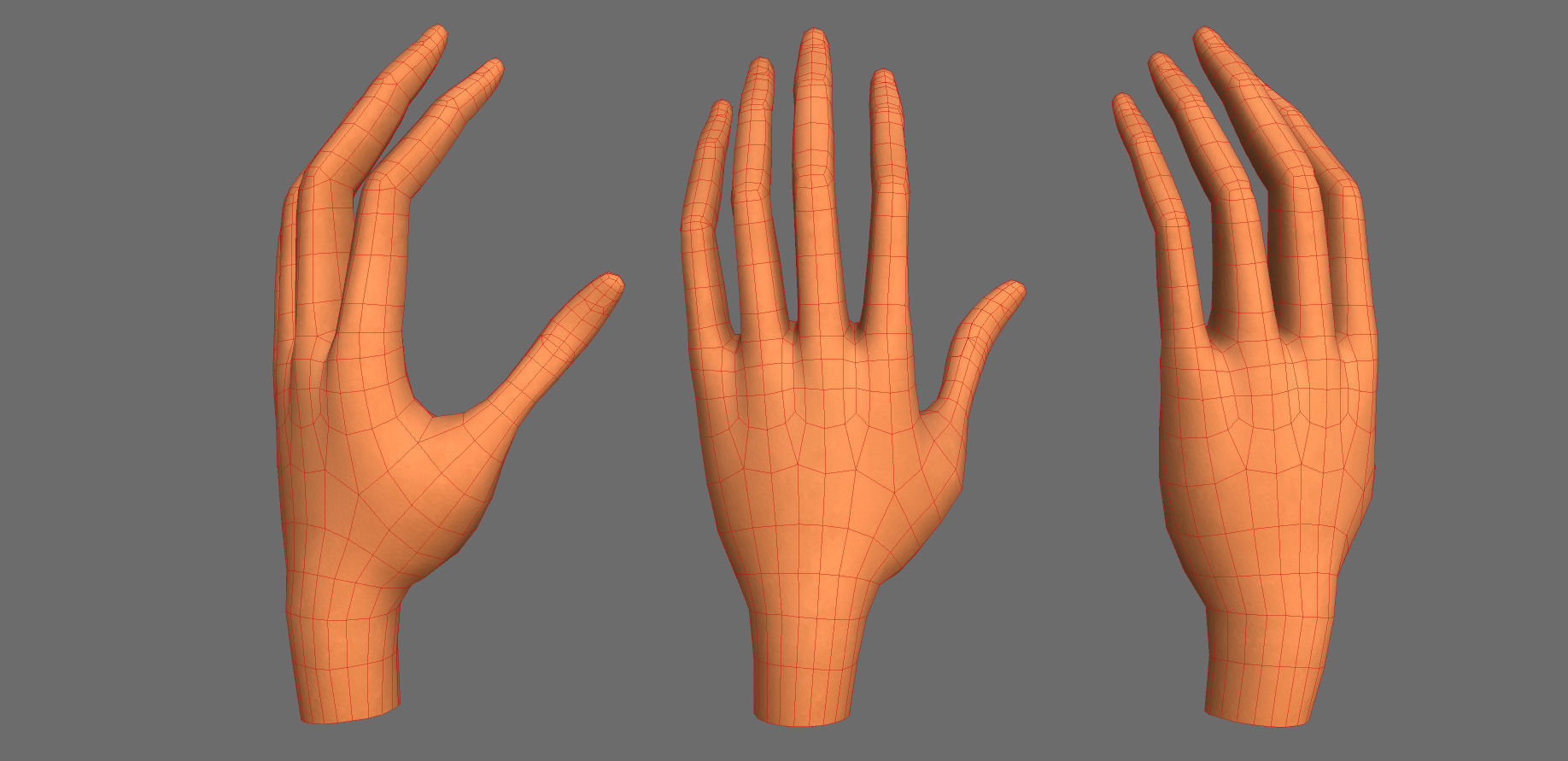 Character - Cartoon Hand Pack Bundle Low-poly 3D model_32