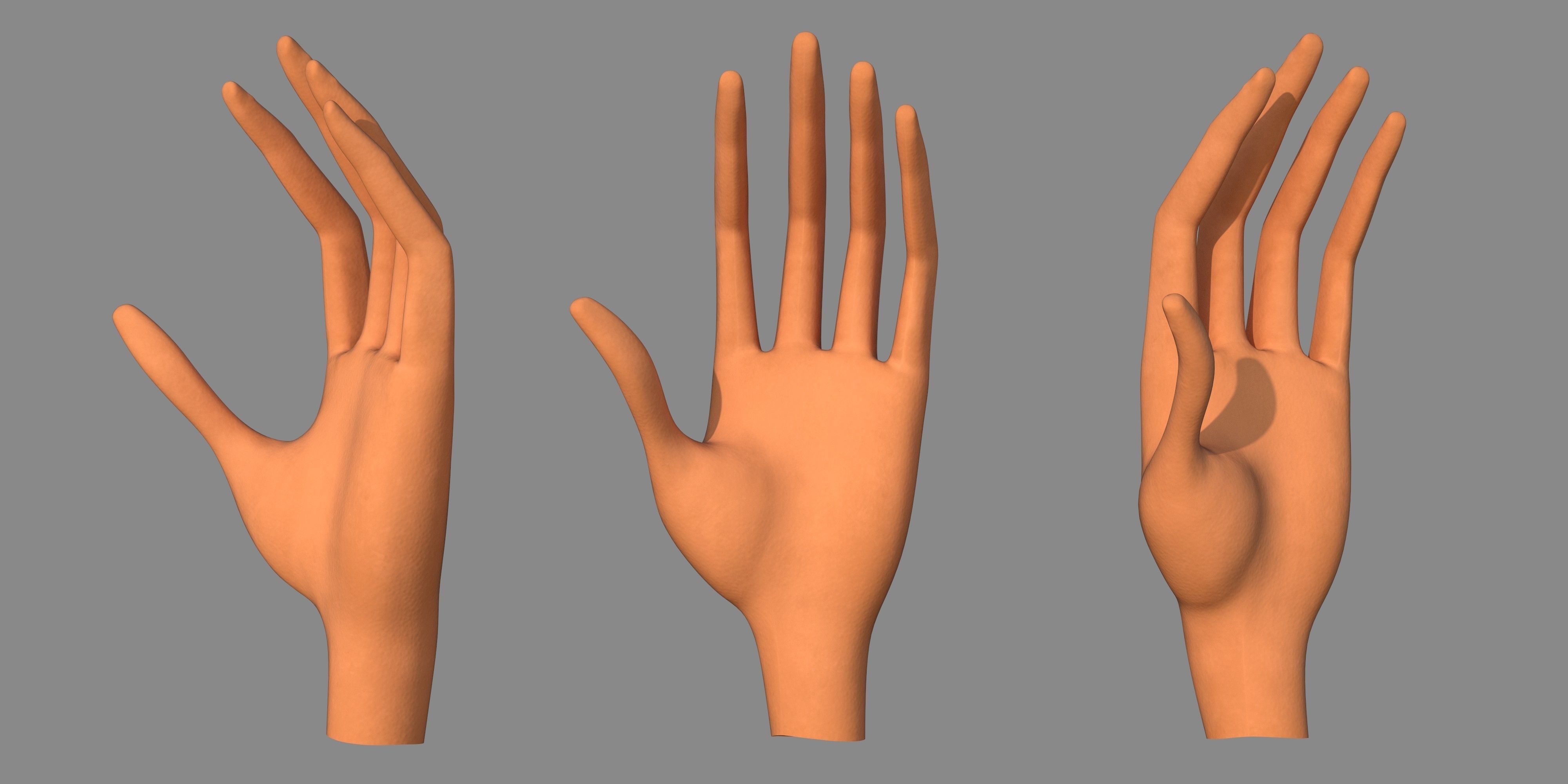 Character - Cartoon Hand Pack Bundle Low-poly 3D model_31