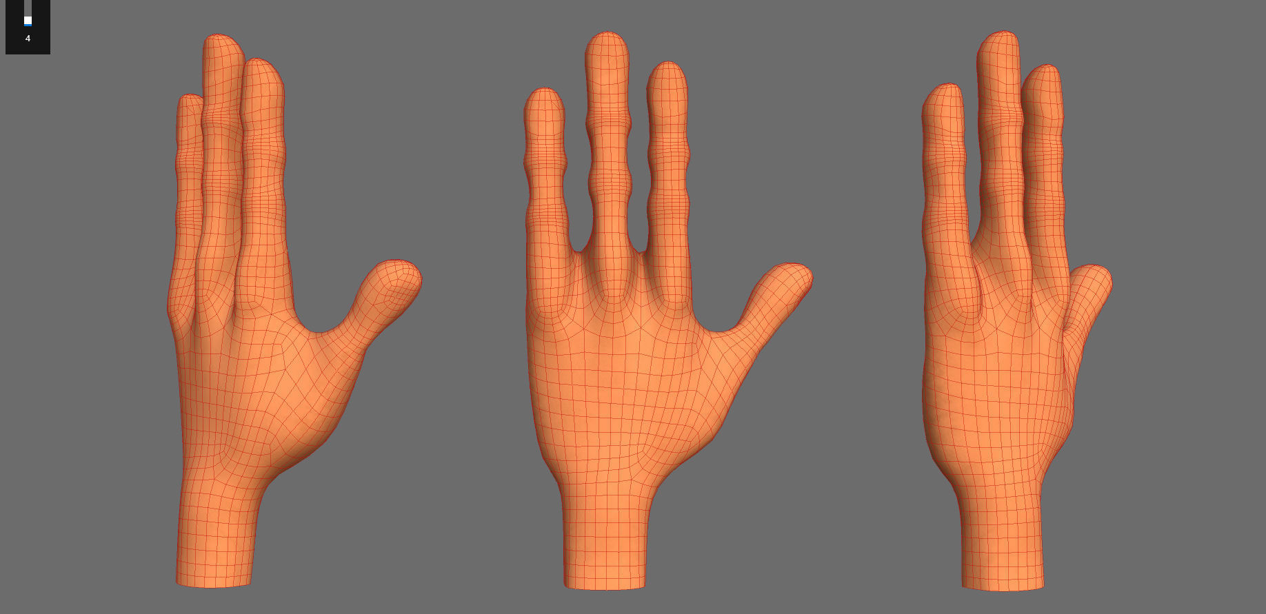 Character - Cartoon Hand Pack Bundle Low-poly 3D model_16