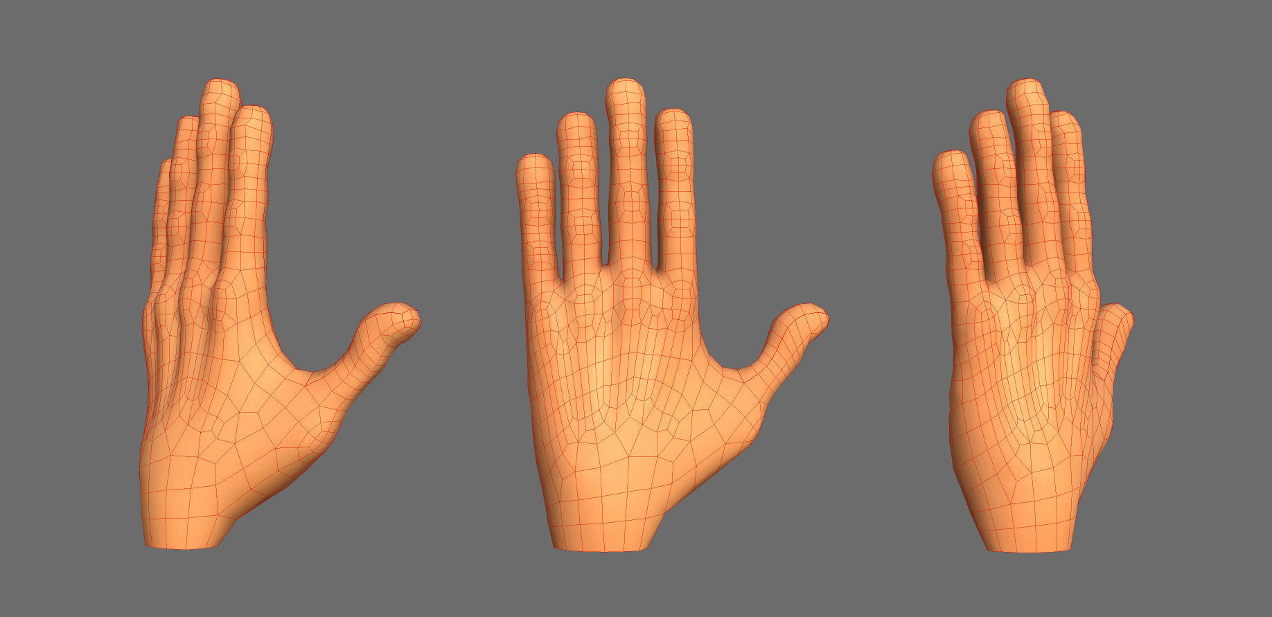 Character - Cartoon Hand Pack Bundle Low-poly 3D model_4
