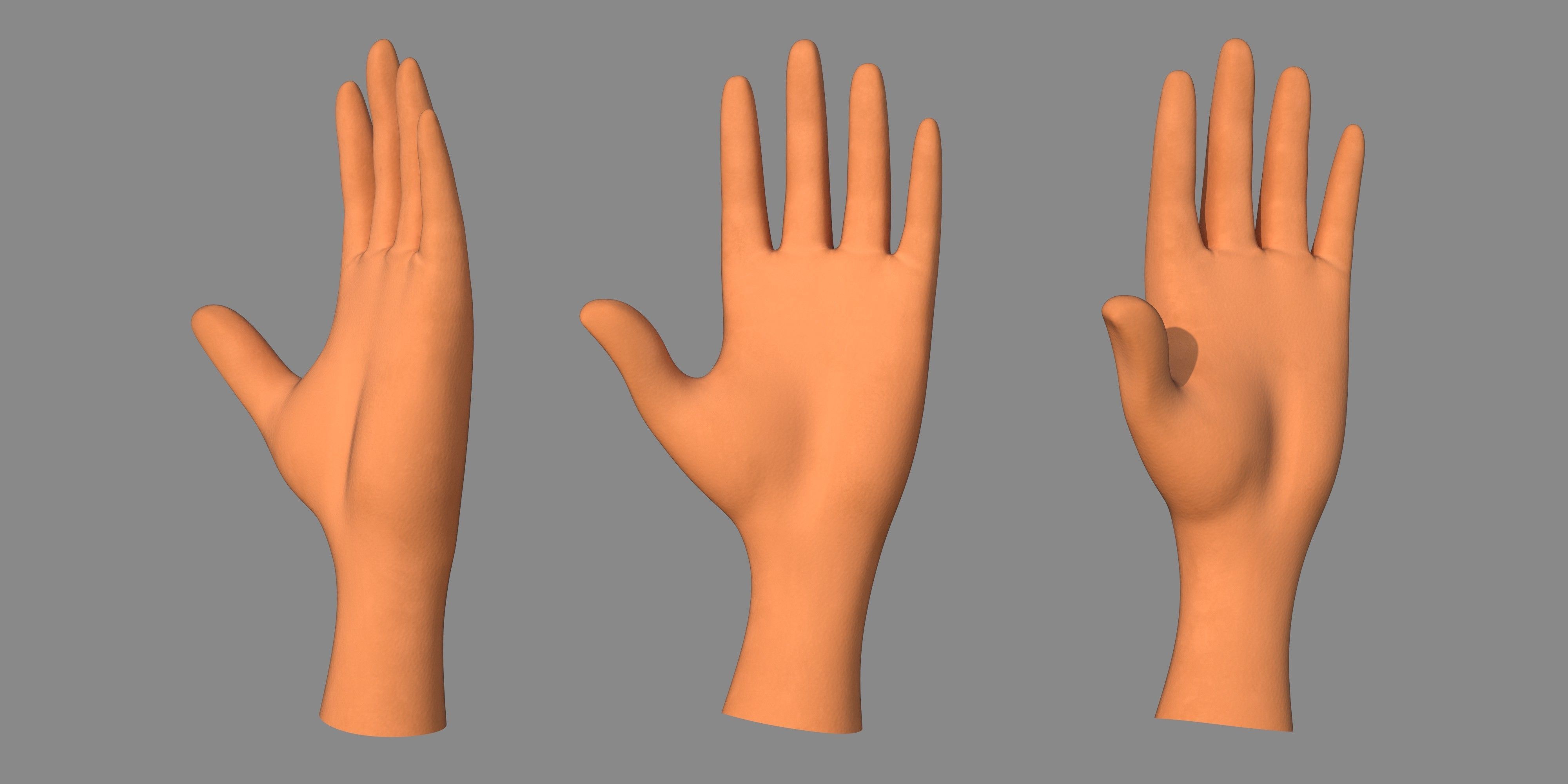 Character - Cartoon Hand Pack Bundle Low-poly 3D model_35