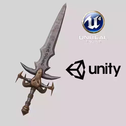 Low Poly Medieval Fantasy Sword