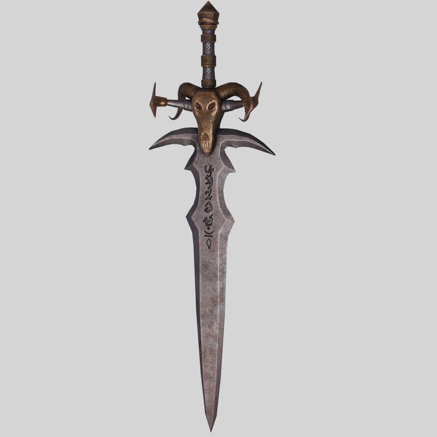 Low Poly Medieval Fantasy Sword Low-poly 3D model_9