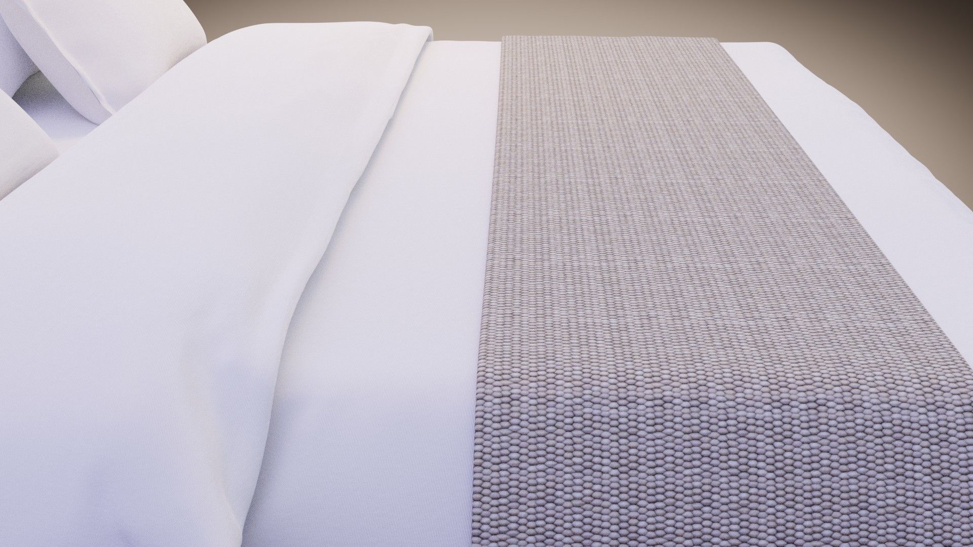 bed with pillows and blanket 3D model_9