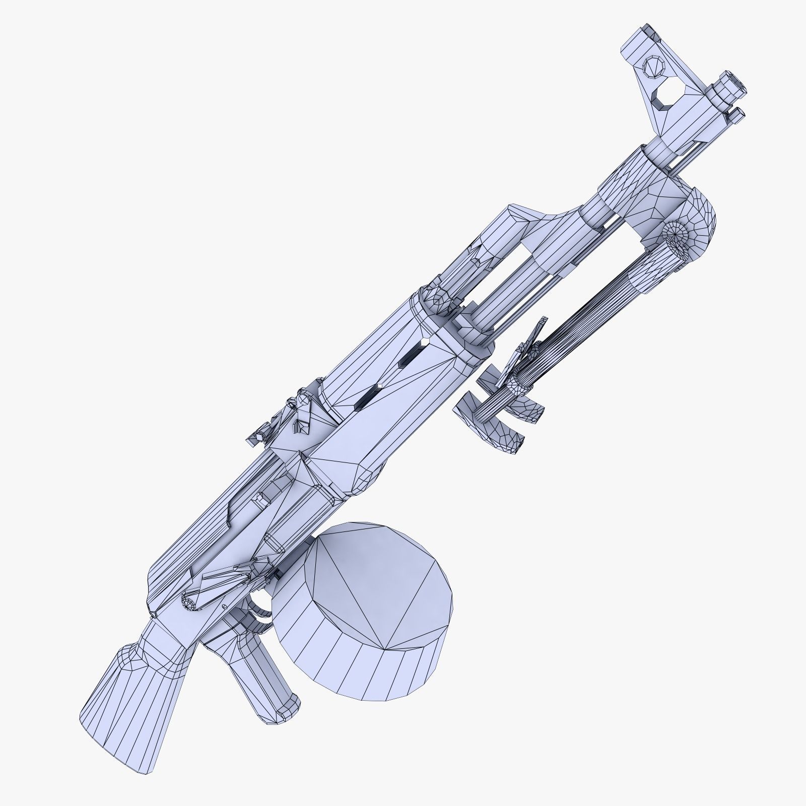 RPK Light Machine Gun Low-poly 3D model_4
