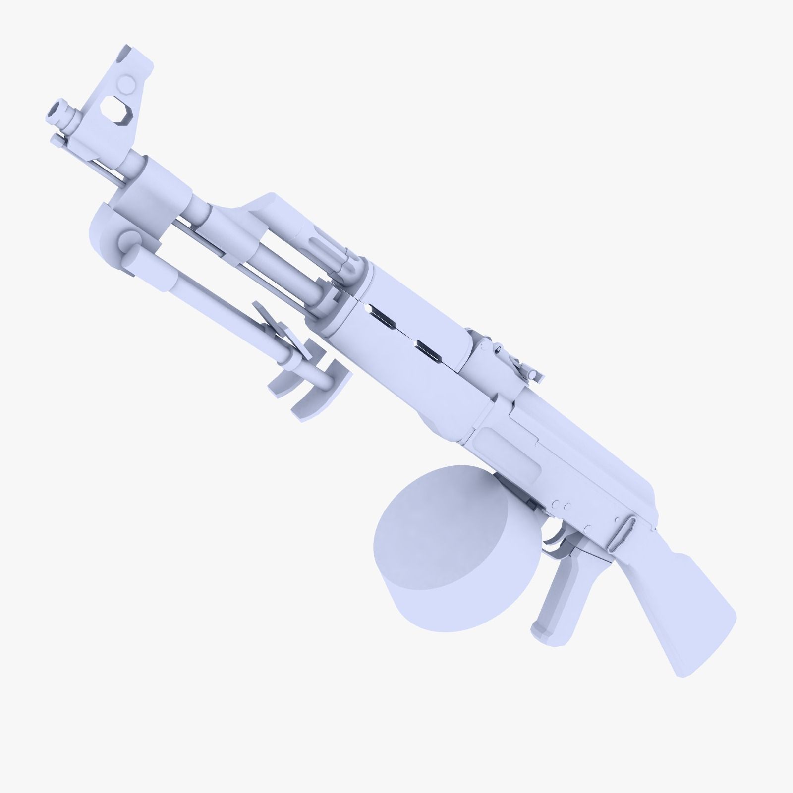 RPK Light Machine Gun Low-poly 3D model_3