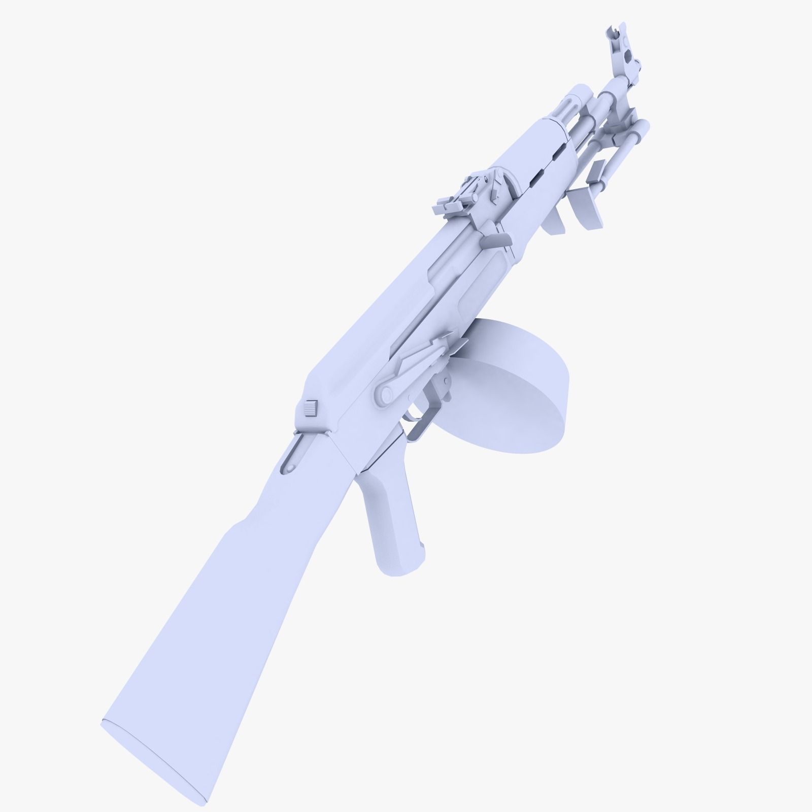 RPK Light Machine Gun Low-poly 3D model_2