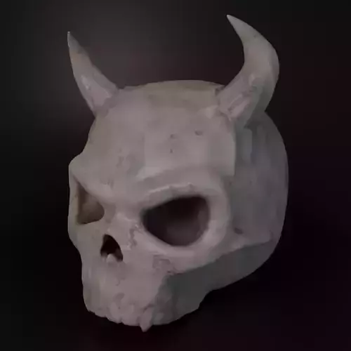 Stylized Deamon Skull Free 3D model