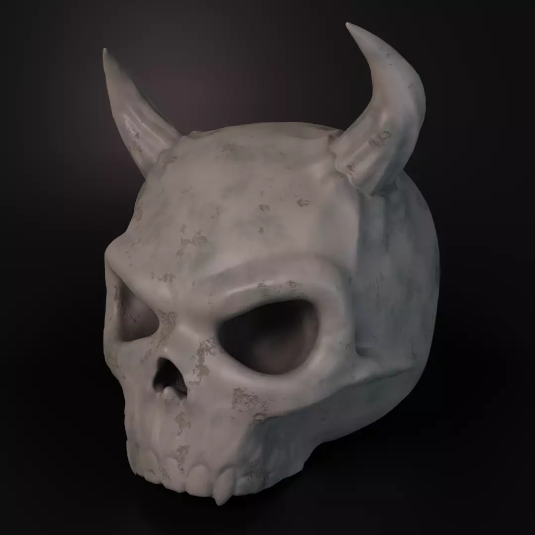 Stylized Deamon Skull Free 3D model