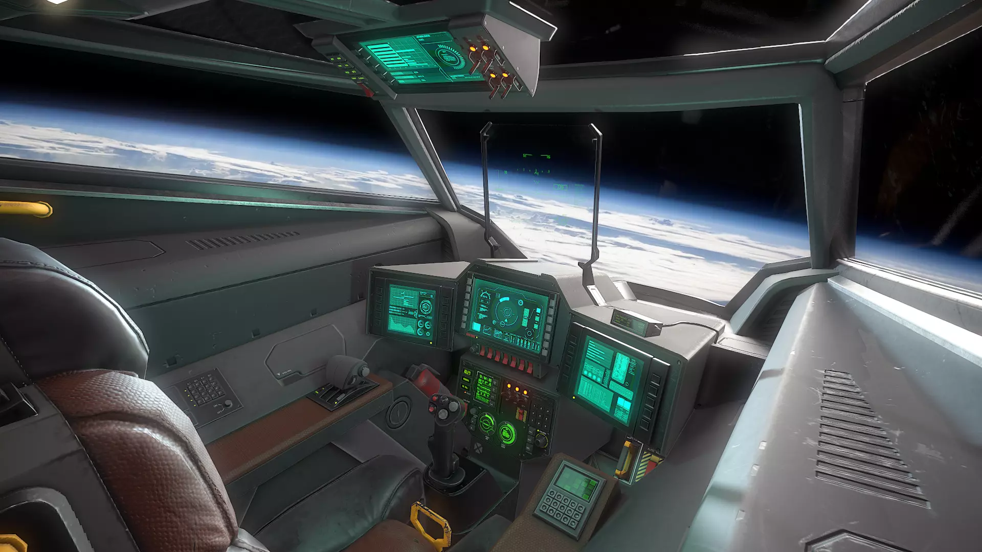 Stingray MKIII Sci Fi Fighter Cockpit Low-poly 3D model_0