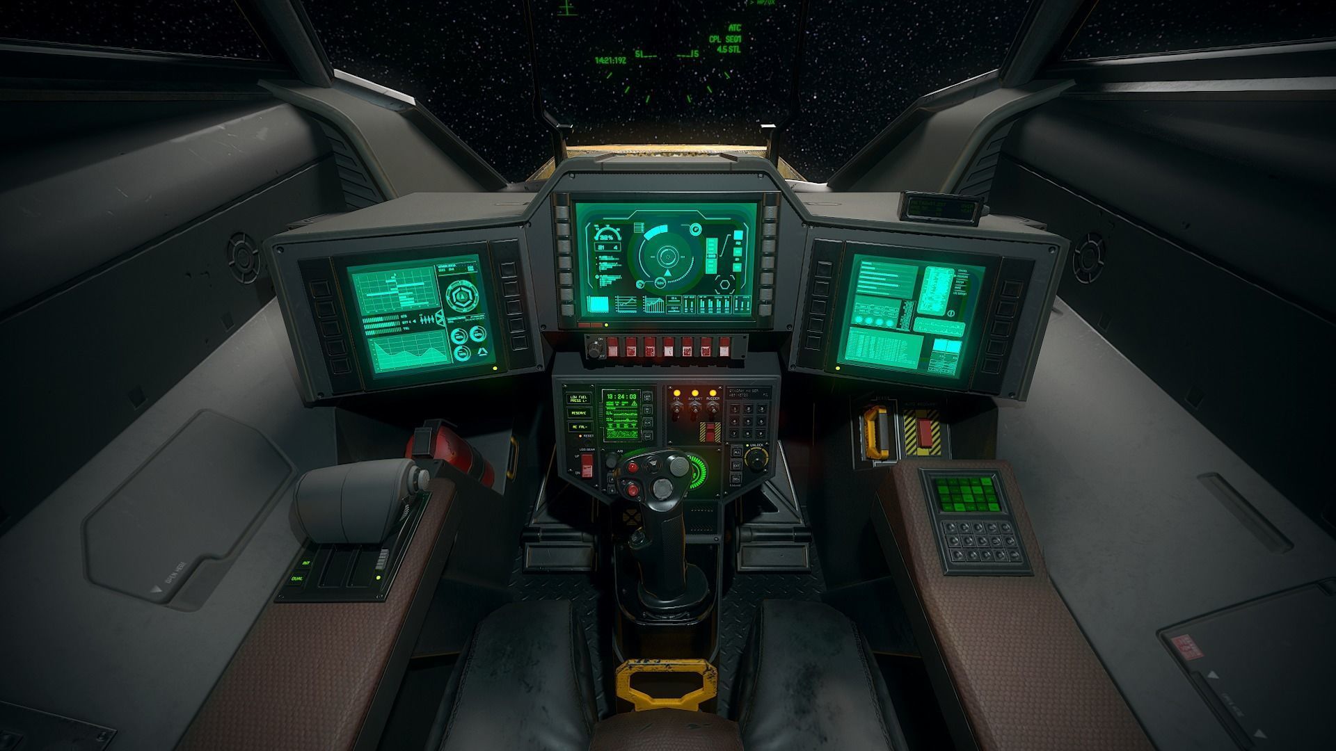 Stingray MKIII Sci Fi Fighter Cockpit Low-poly 3D model_2