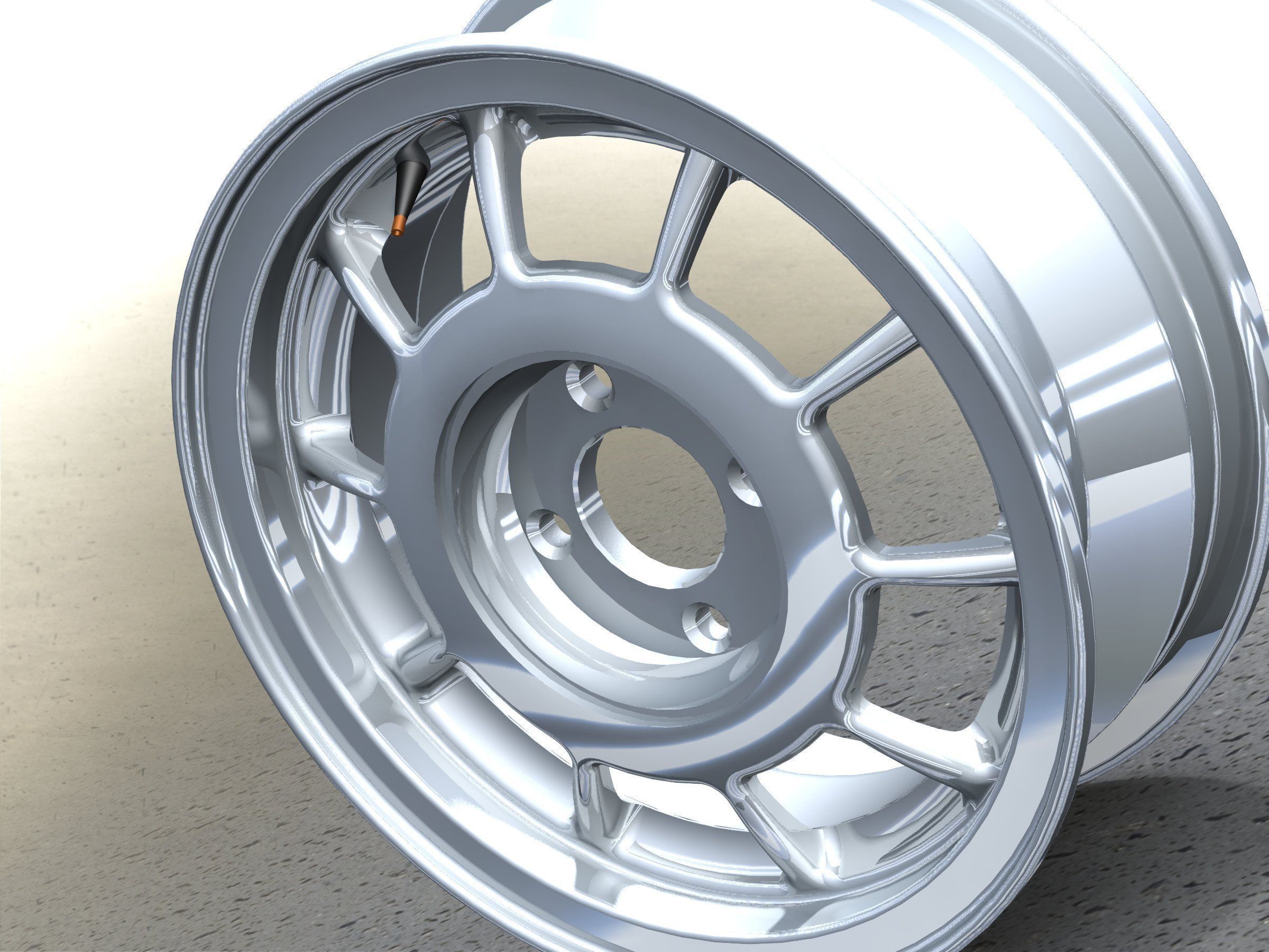 Rim metallic 1  Free 3D model_4