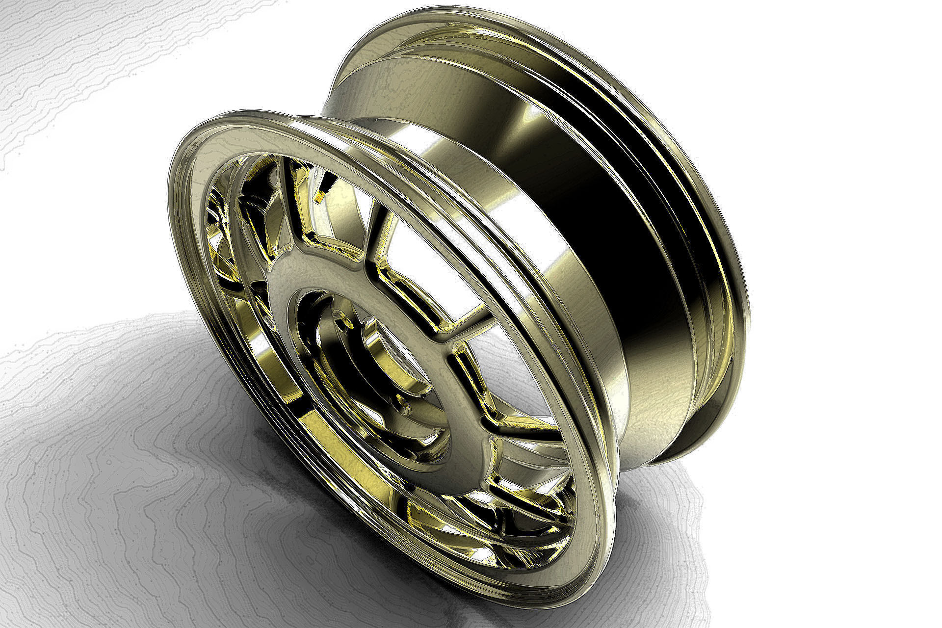 Rim metallic 1  Free 3D model_8