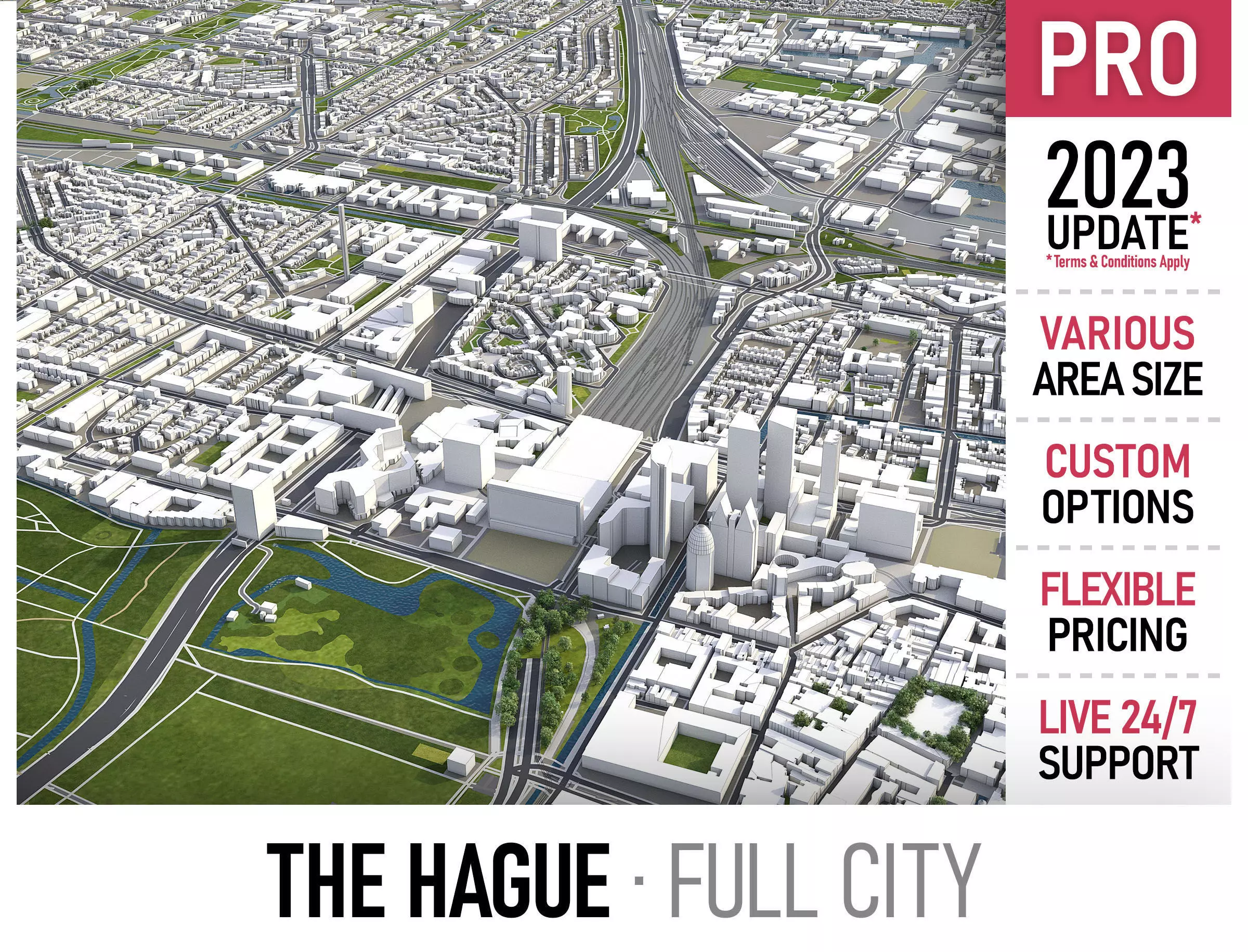 The Hague Low-poly 3D model