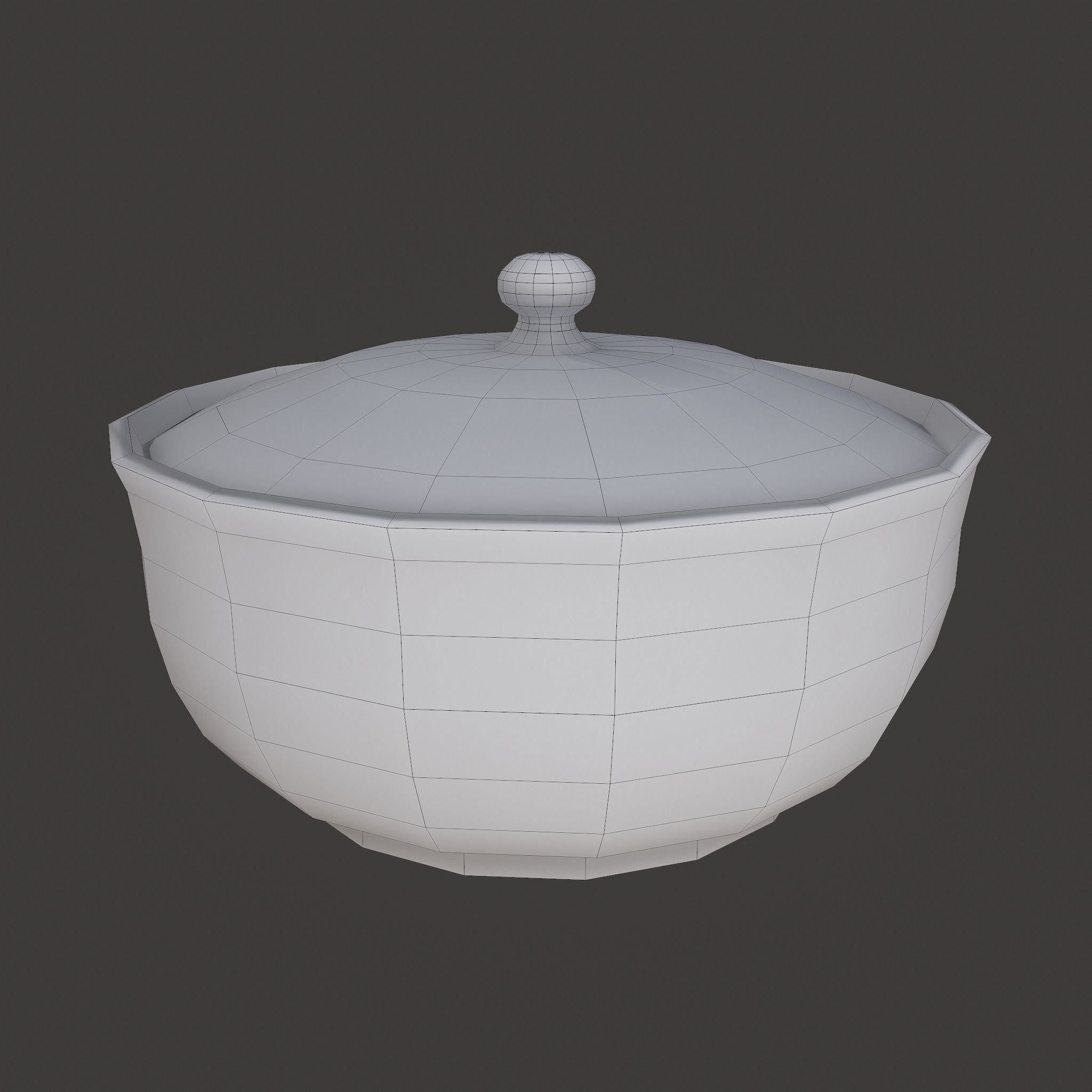 Terracotta Glazed Pot with Lid Free low-poly 3D model_30