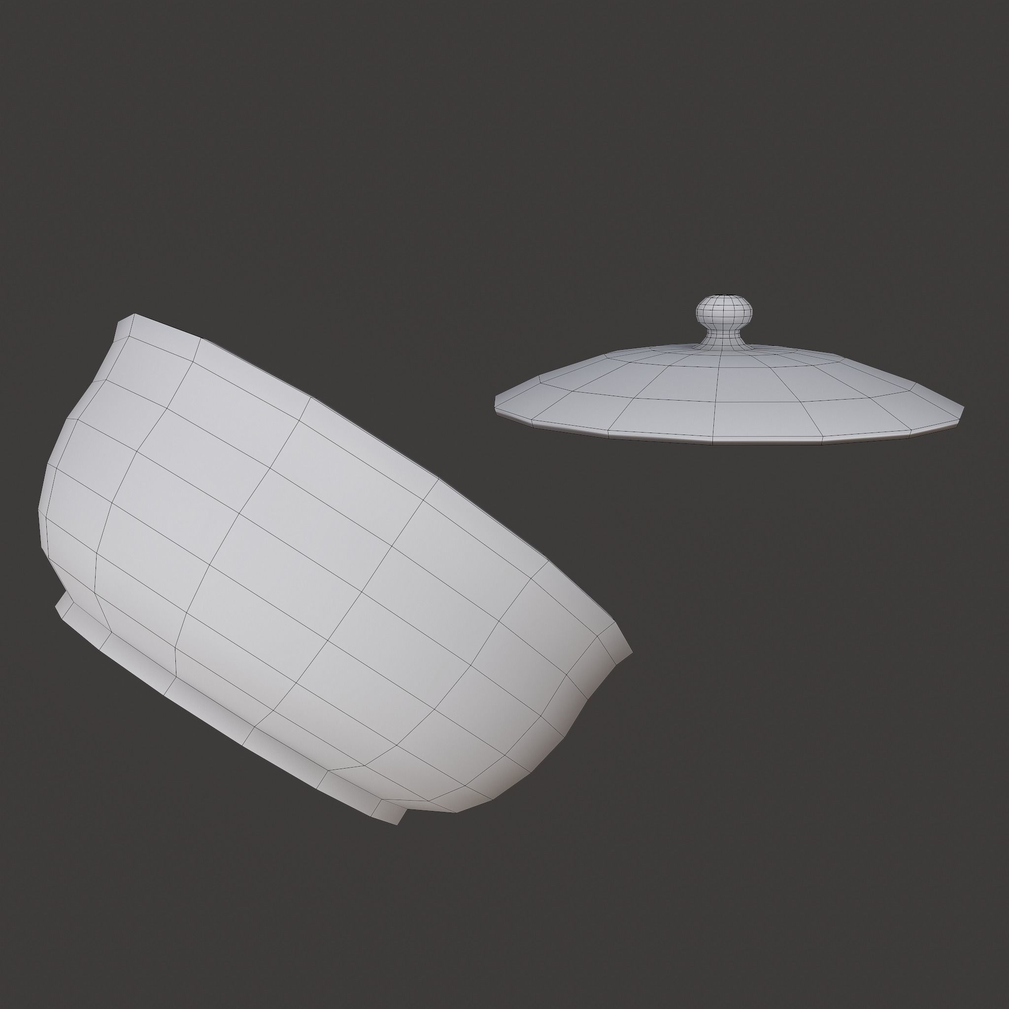 Terracotta Glazed Pot with Lid Free low-poly 3D model_38