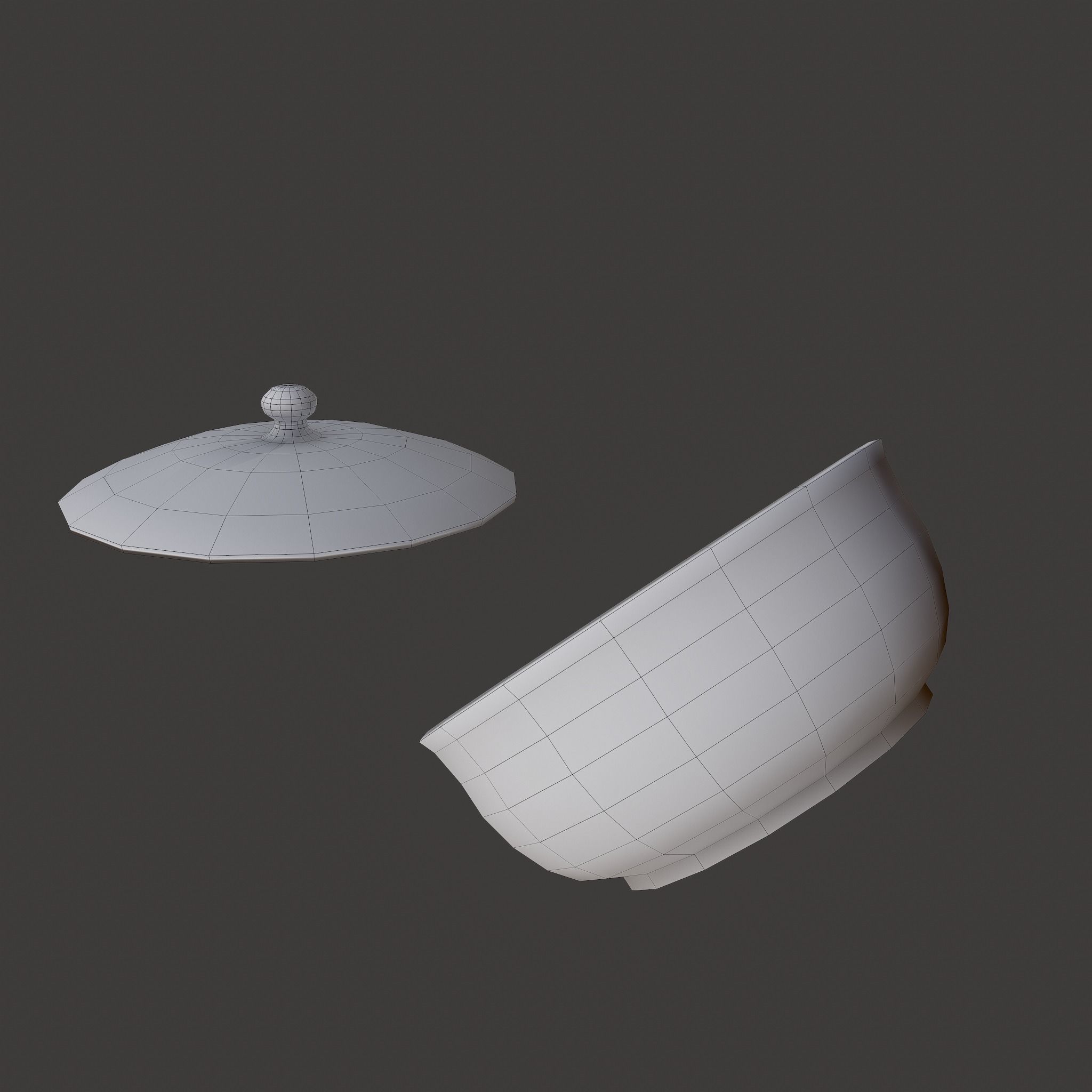 Terracotta Glazed Pot with Lid Free low-poly 3D model_36