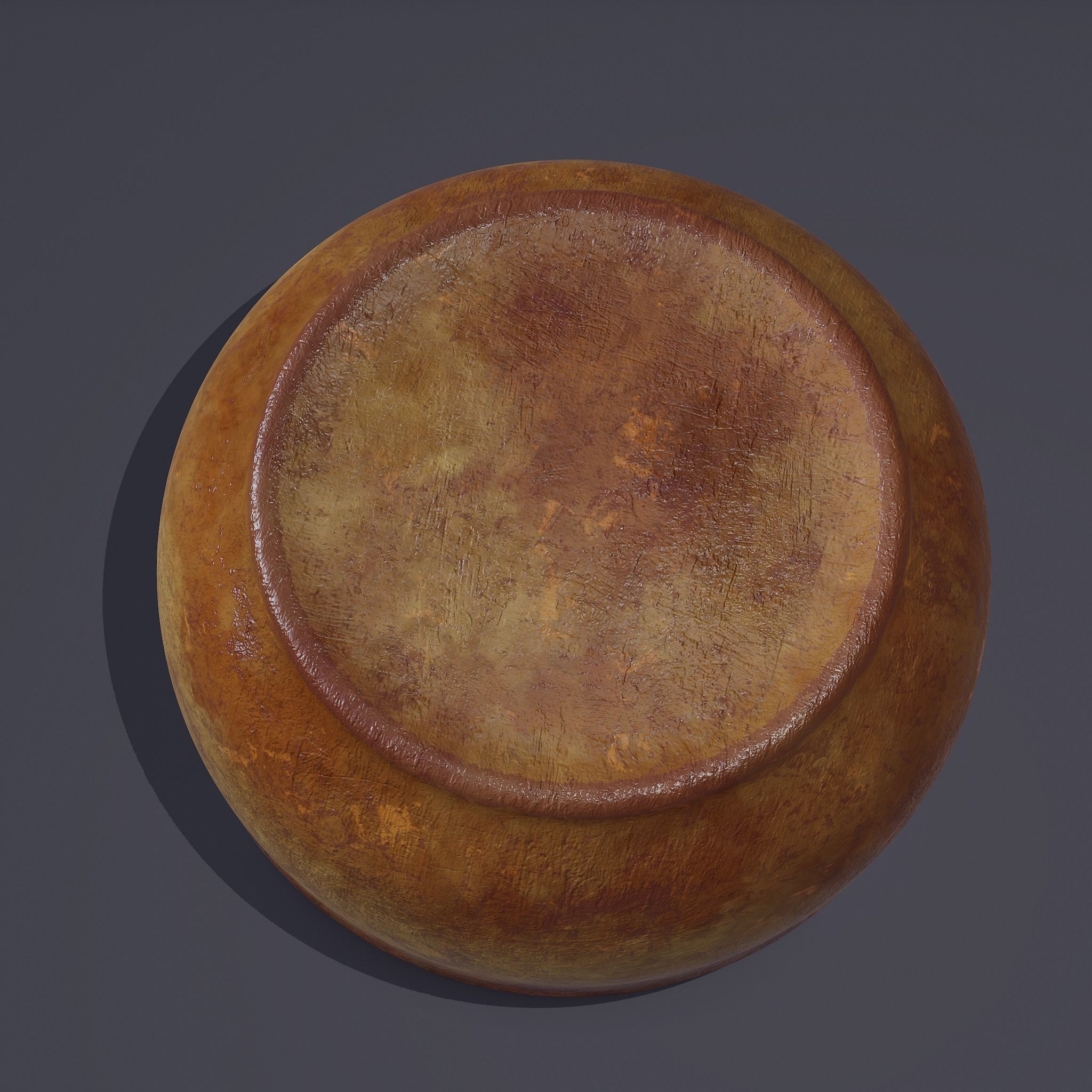 Terracotta Glazed Pot with Lid Free low-poly 3D model_15