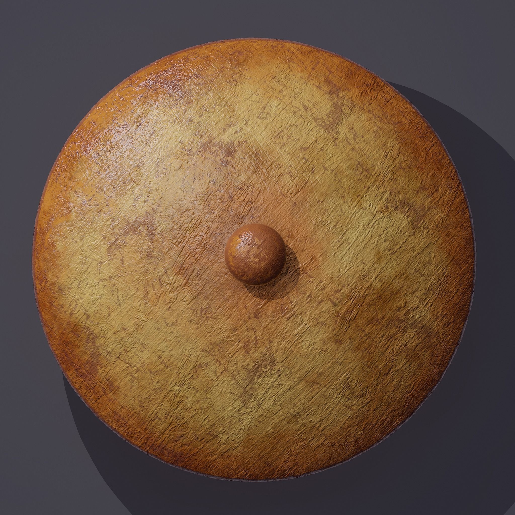 Terracotta Glazed Pot with Lid Free low-poly 3D model_12