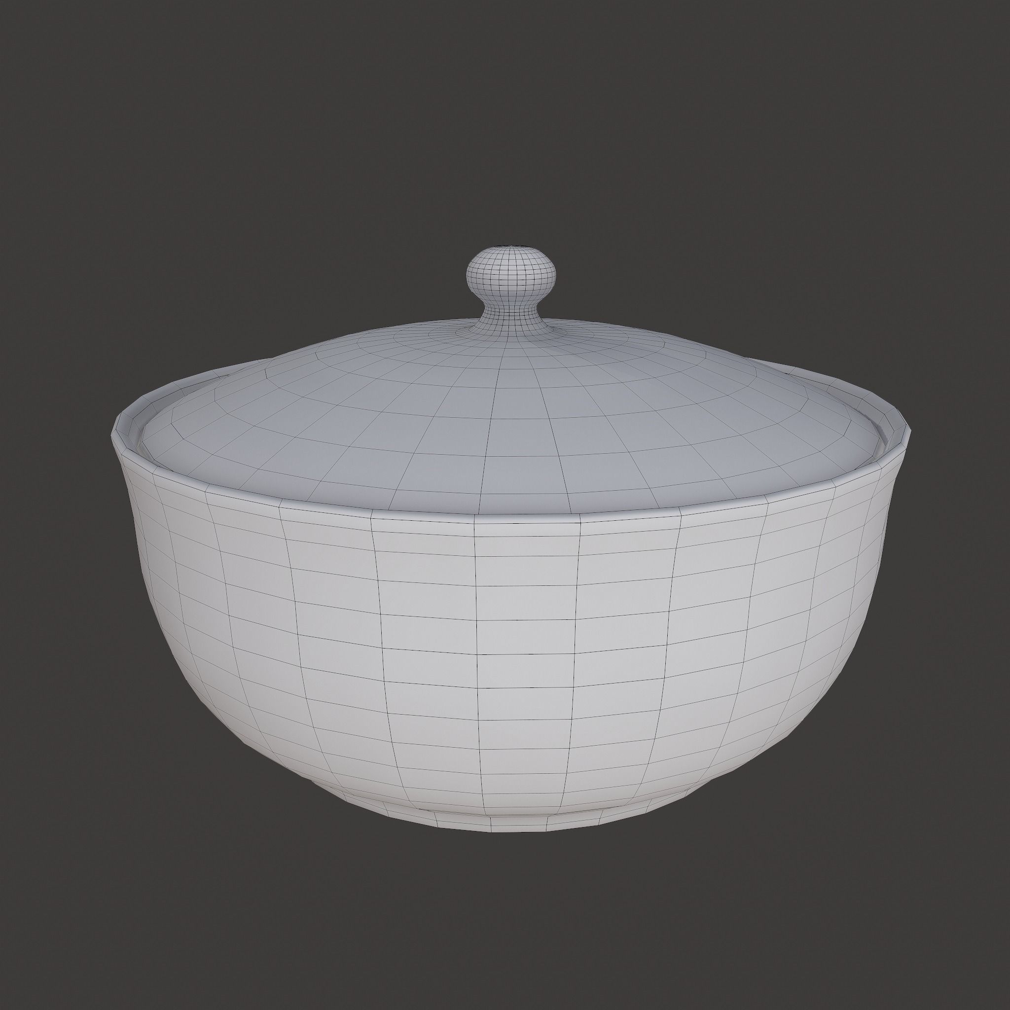 Terracotta Glazed Pot with Lid Free low-poly 3D model_31
