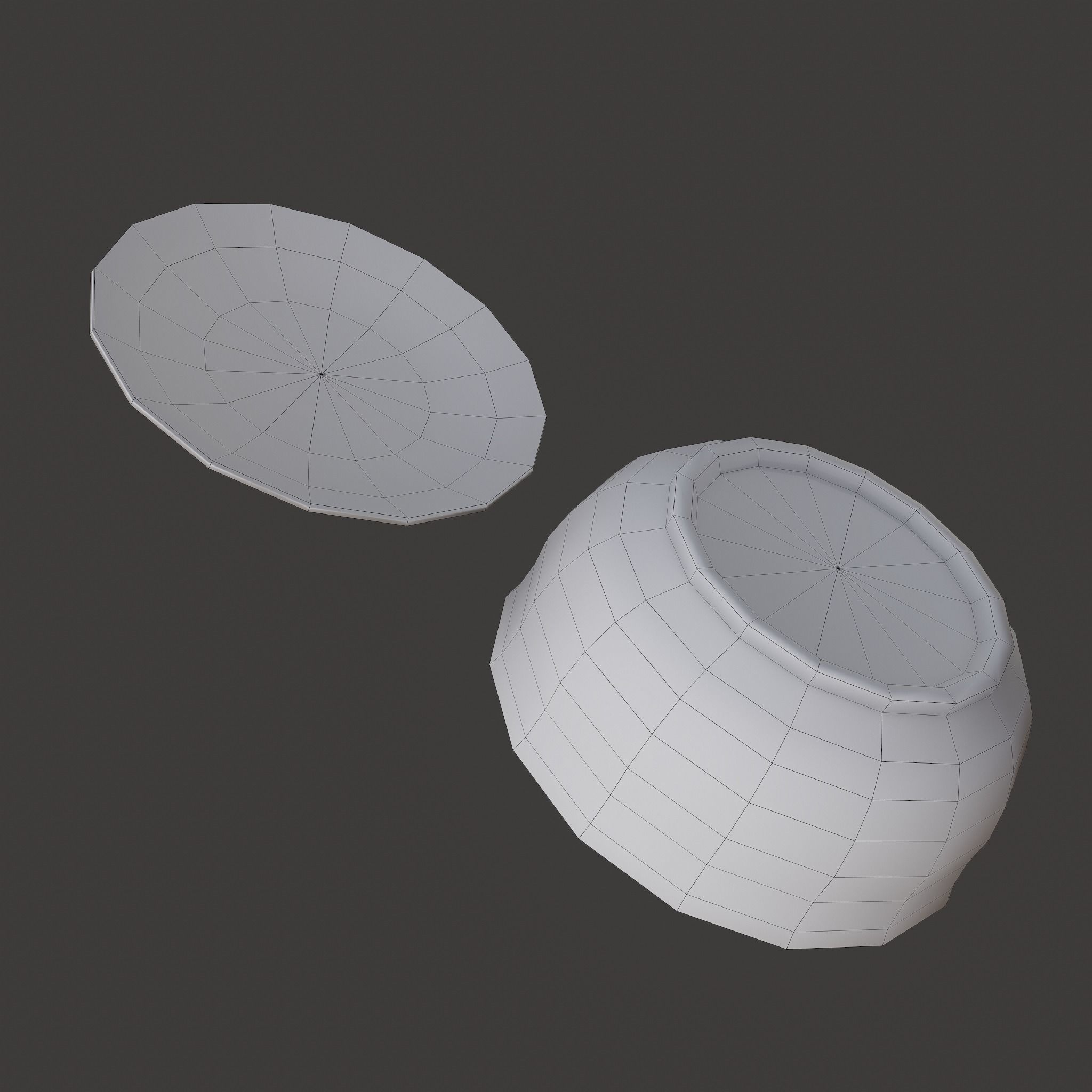 Terracotta Glazed Pot with Lid Free low-poly 3D model_40