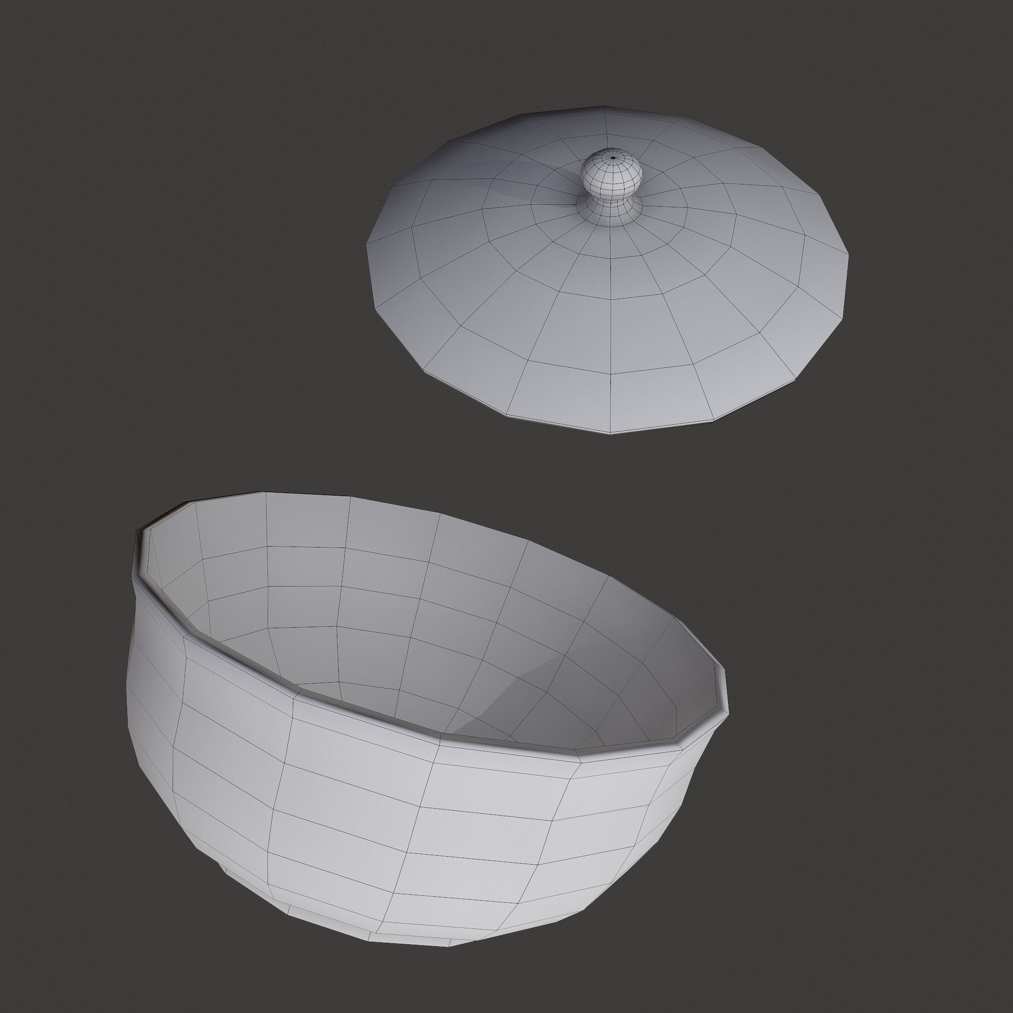 Terracotta Glazed Pot with Lid Free low-poly 3D model_37