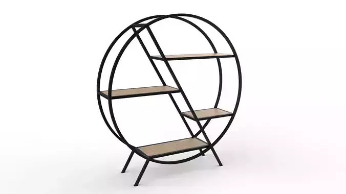 Phazz Metal Round Shelf 3D model