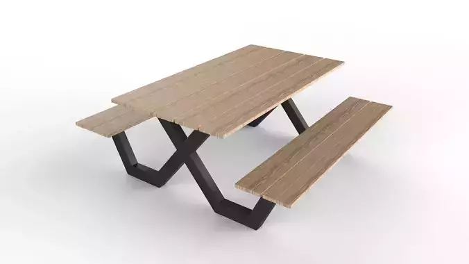 Pic Nic Table Aluminum And Wood