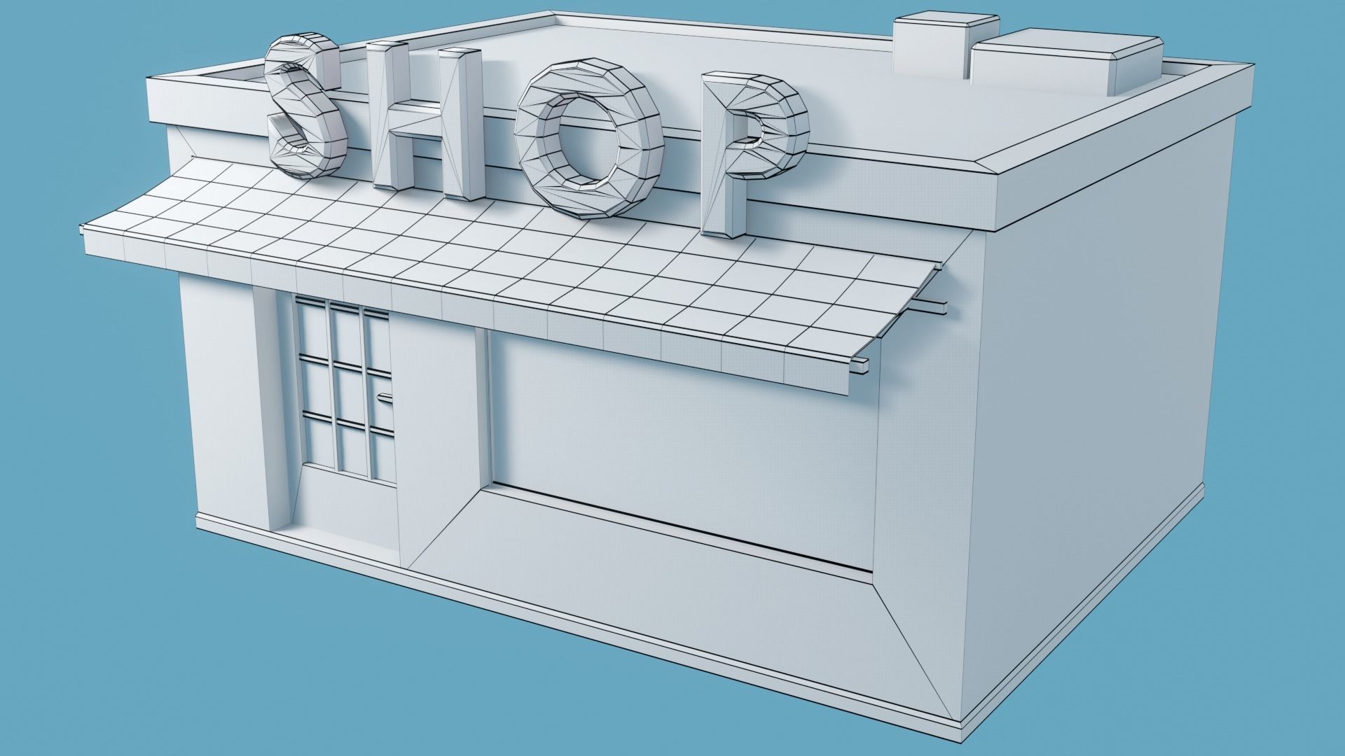 Shop Low Poly Low-poly 3D model_9