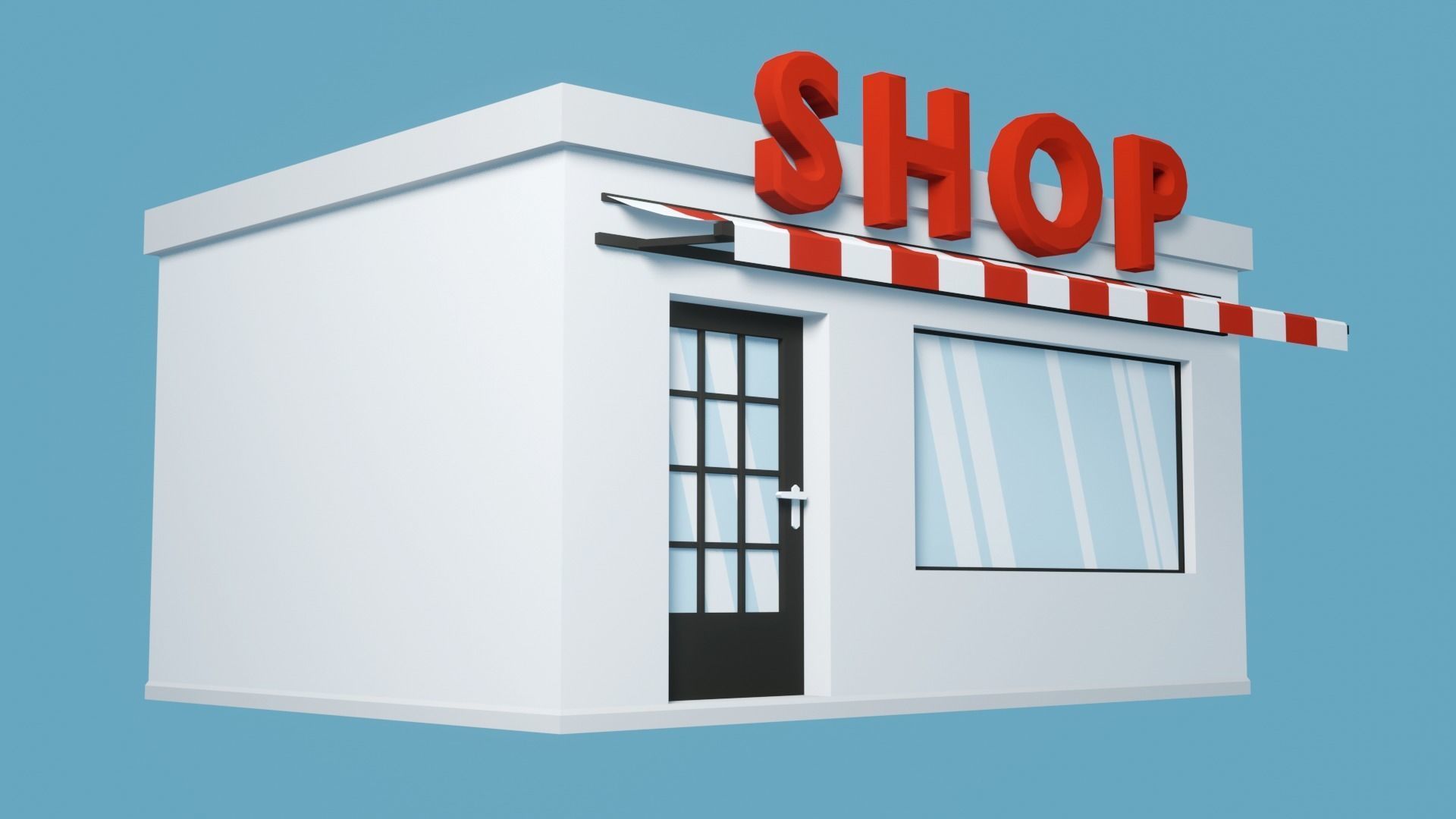 Shop Low Poly Low-poly 3D model_3