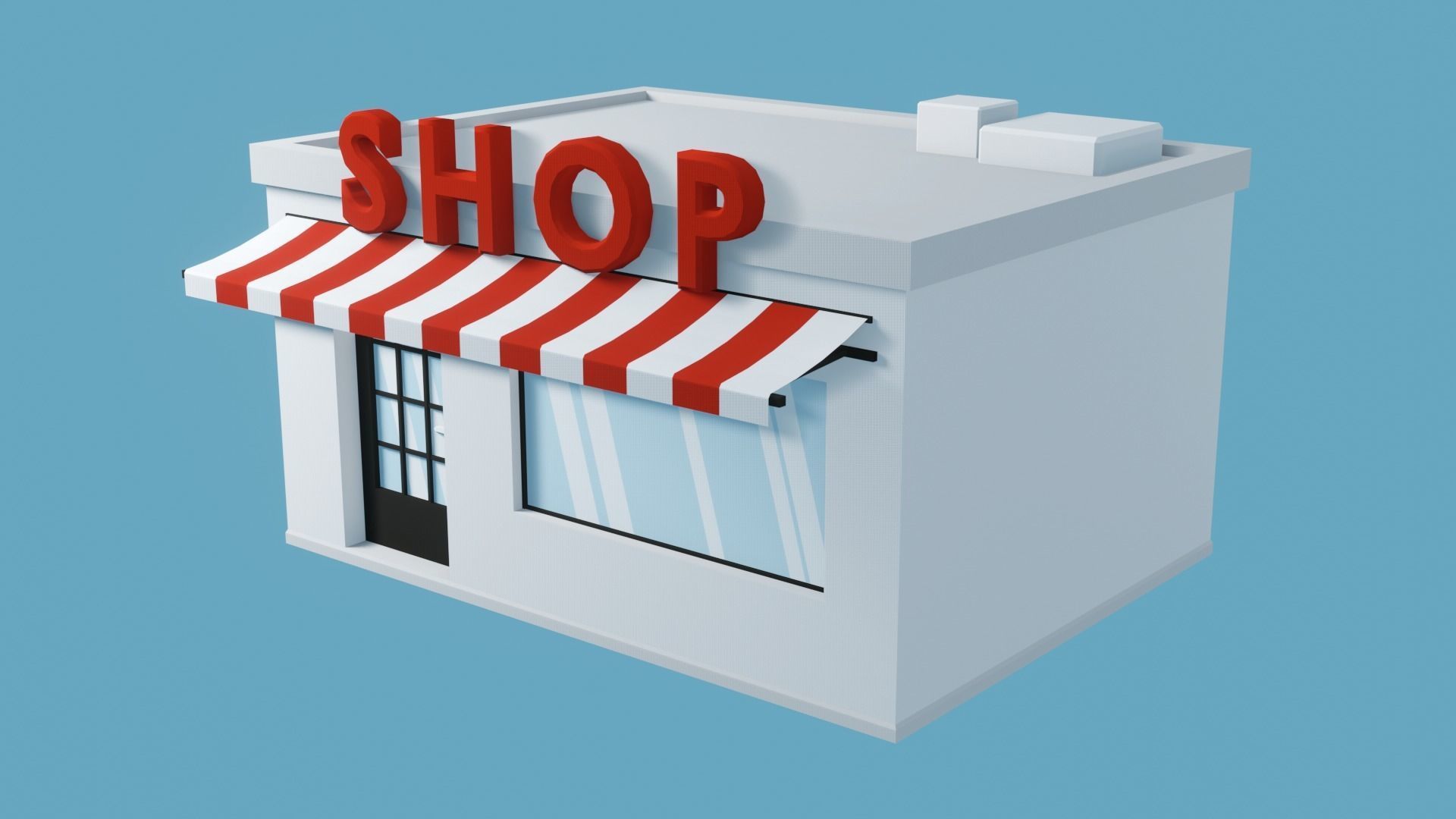 Shop Low Poly Low-poly 3D model_2