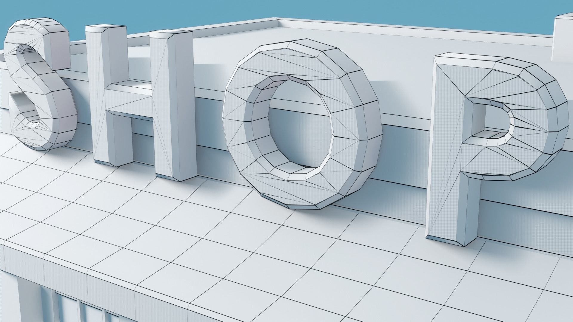 Shop Low Poly Low-poly 3D model_13