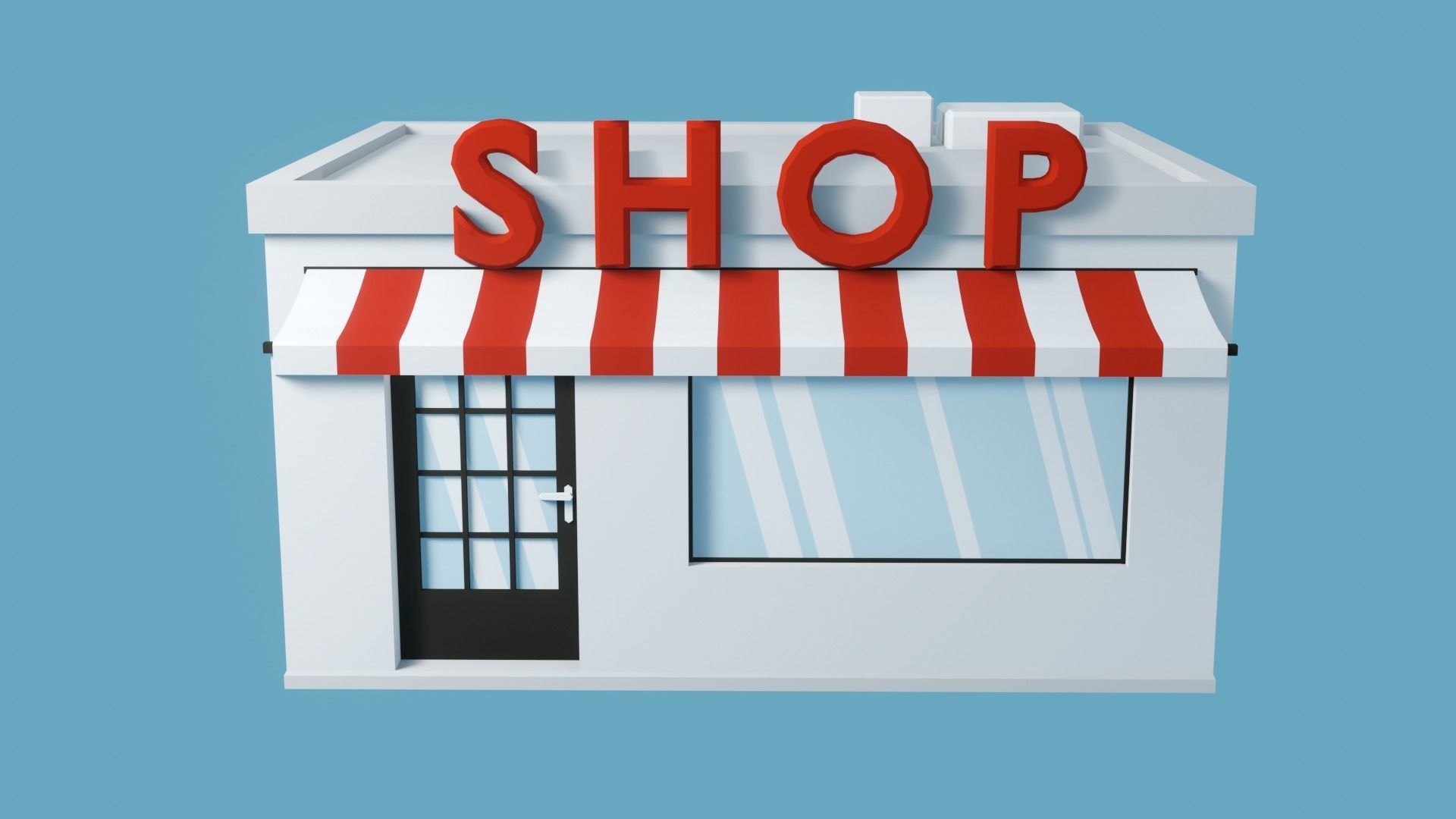 Shop Low Poly Low-poly 3D model_1