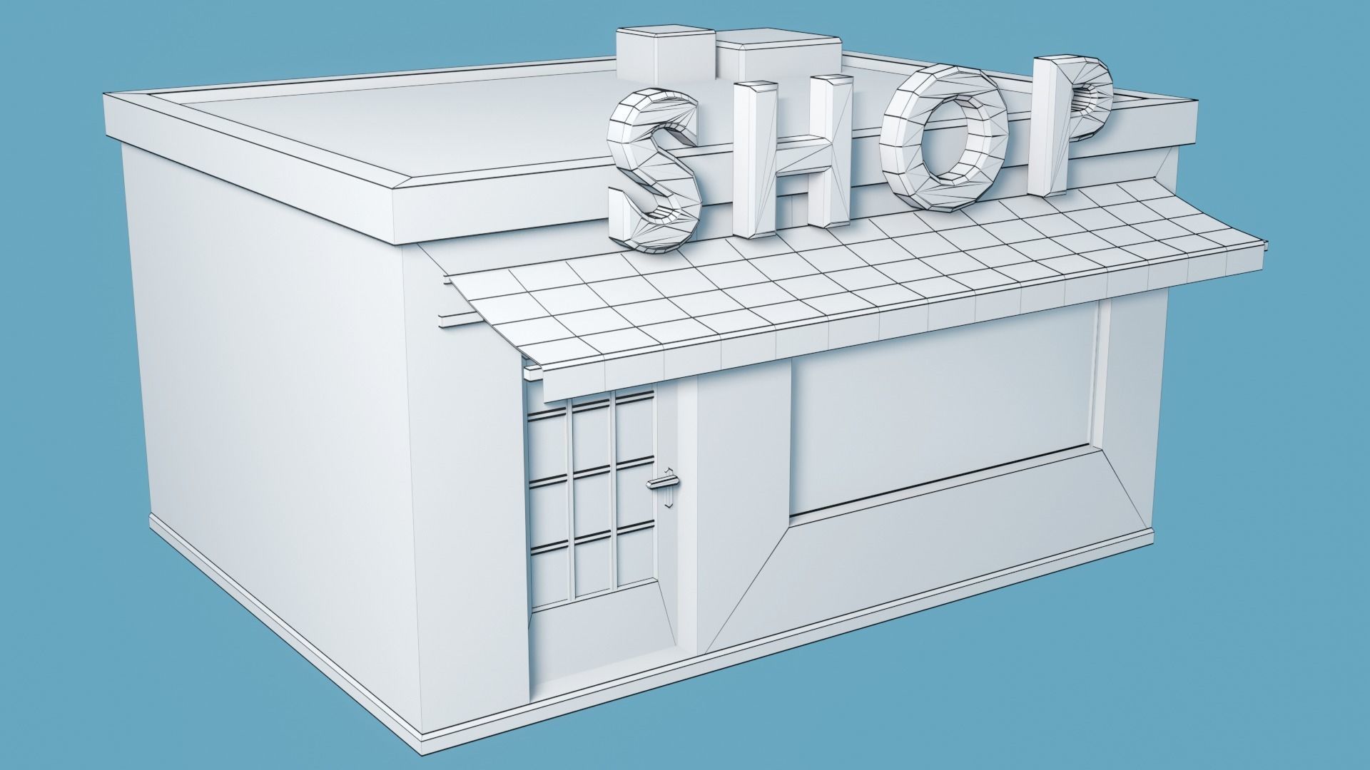 Shop Low Poly Low-poly 3D model_10