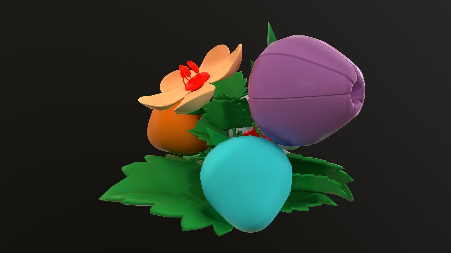 Asset - Cartoons - Flower 3D model_49