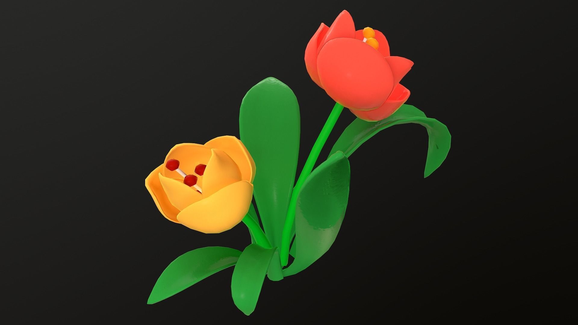 Asset - Cartoons - Flower 3D model_21