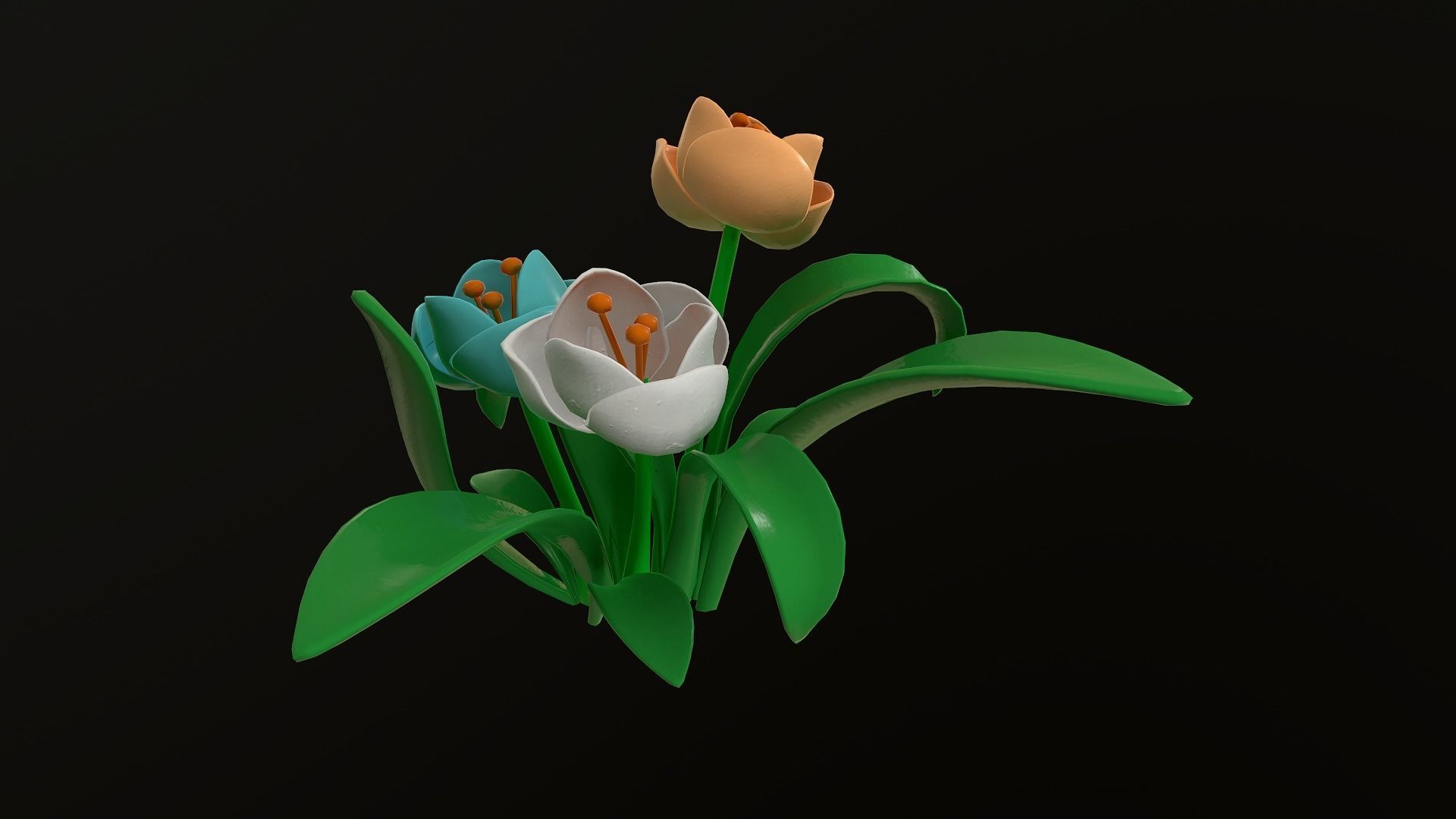 Asset - Cartoons - Flower 3D model_10