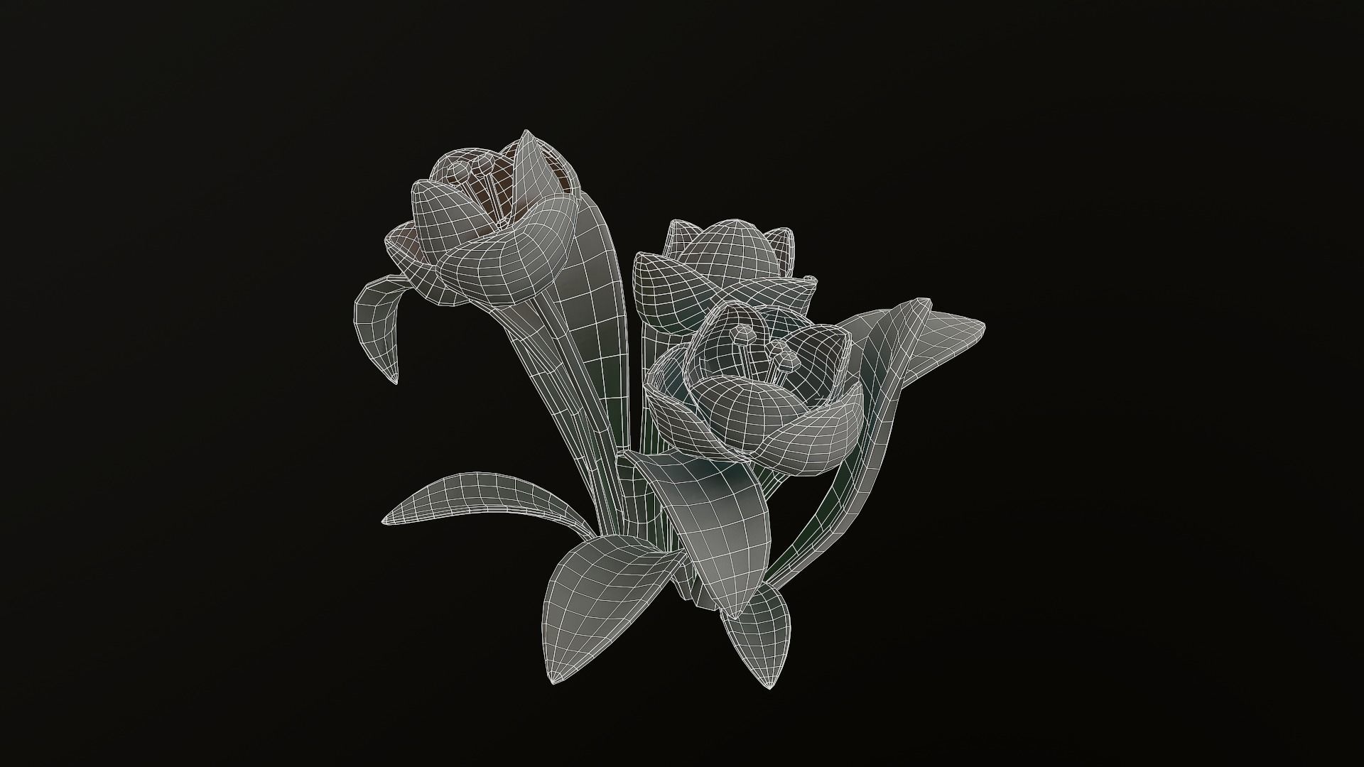 Asset - Cartoons - Flower 3D model_16
