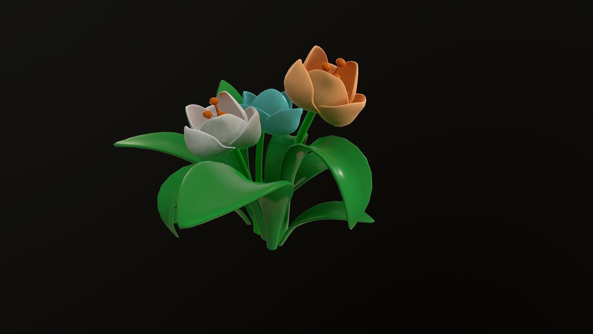 Asset - Cartoons - Flower 3D model_9
