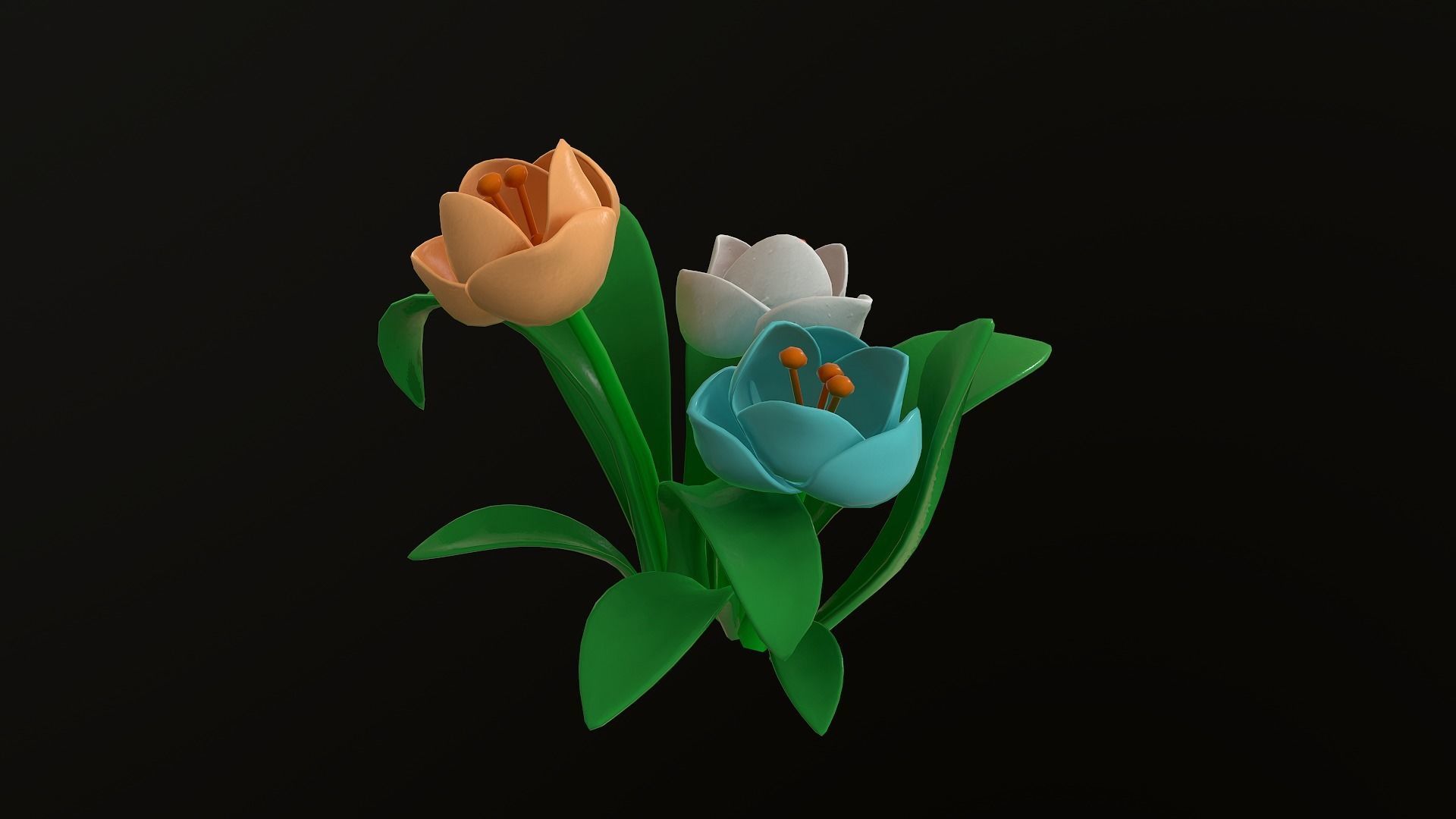 Asset - Cartoons - Flower 3D model_8