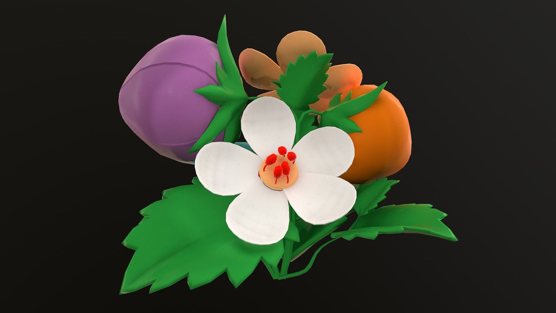 Asset - Cartoons - Flower 3D model_46