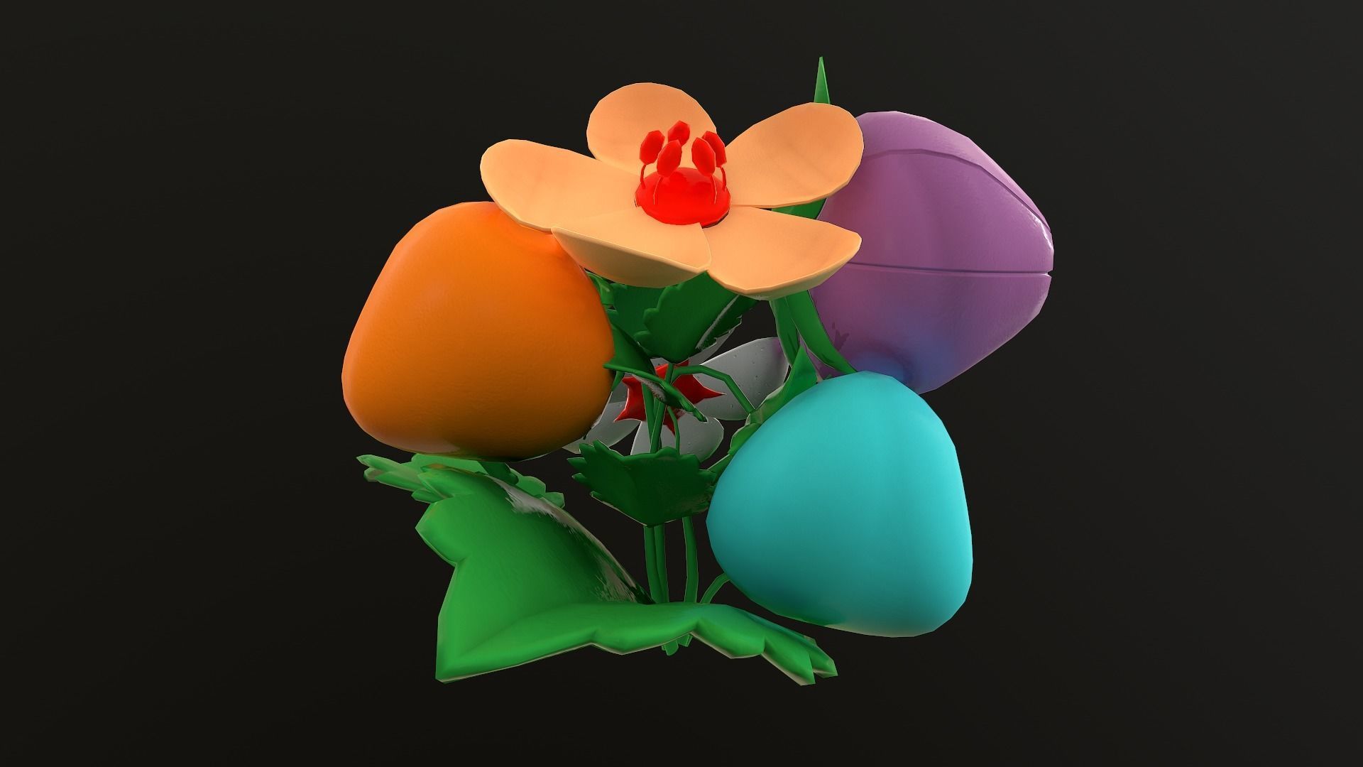Asset - Cartoons - Flower 3D model_50