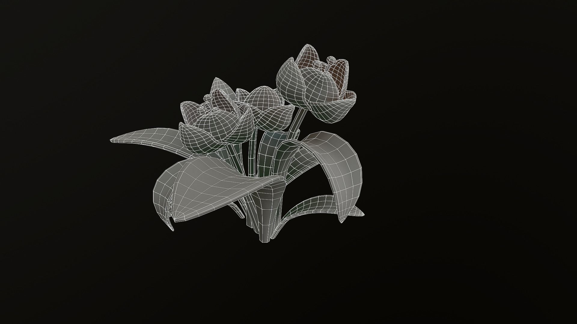 Asset - Cartoons - Flower 3D model_12