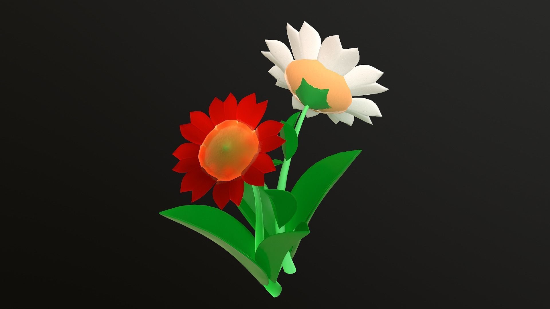 Asset - Cartoons - Flower 3D model_29
