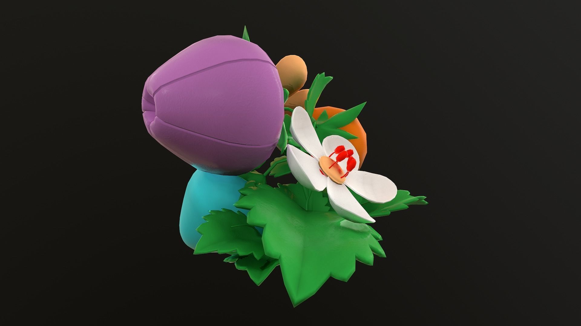 Asset - Cartoons - Flower 3D model_48