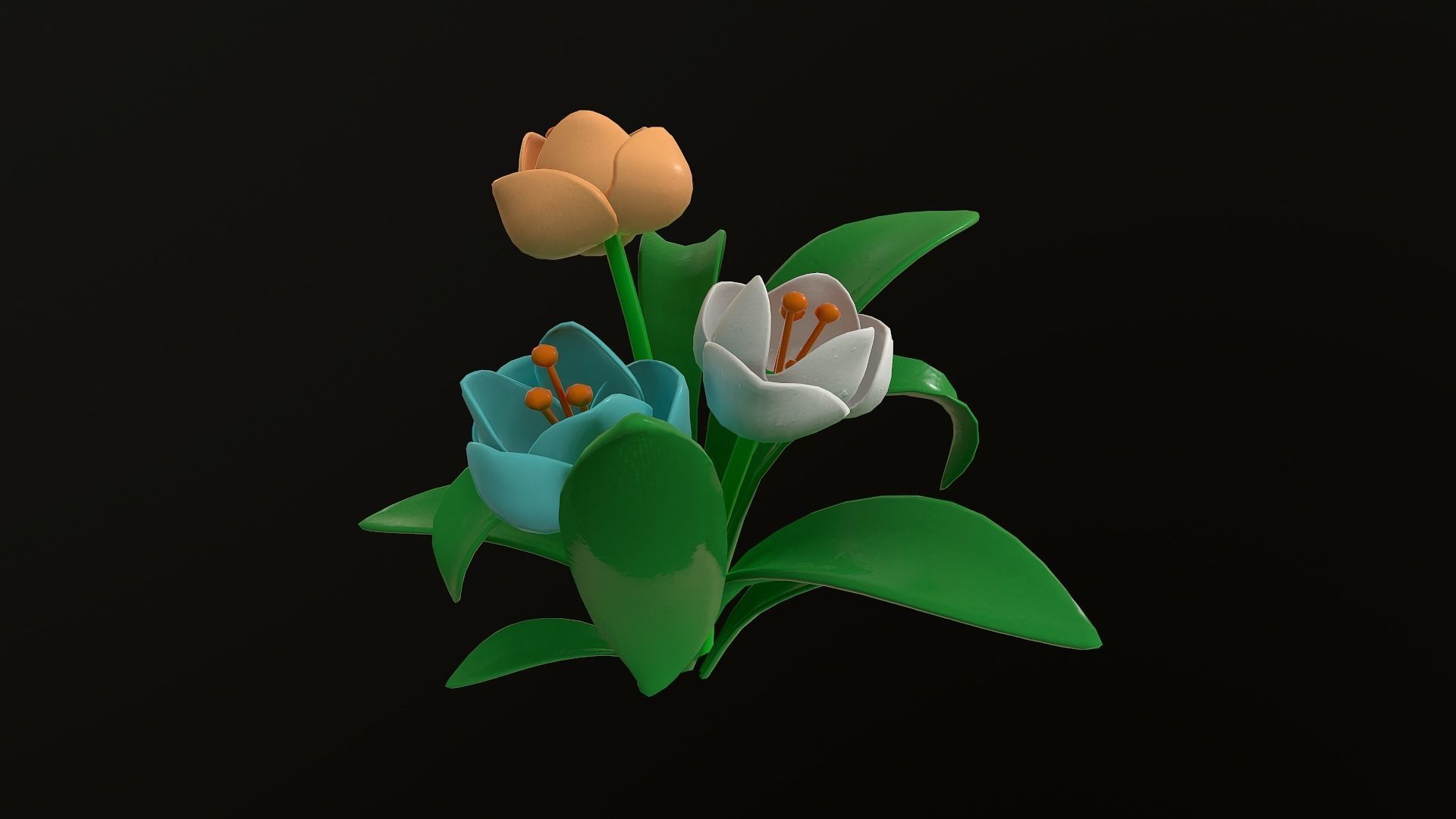 Asset - Cartoons - Flower 3D model_11