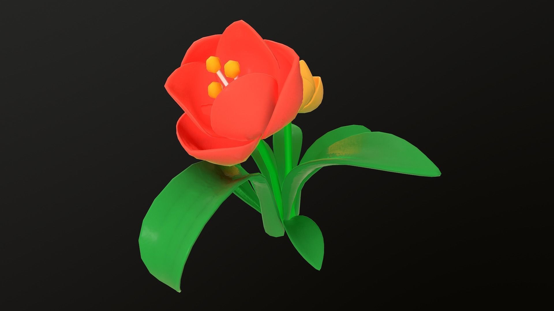 Asset - Cartoons - Flower 3D model_17